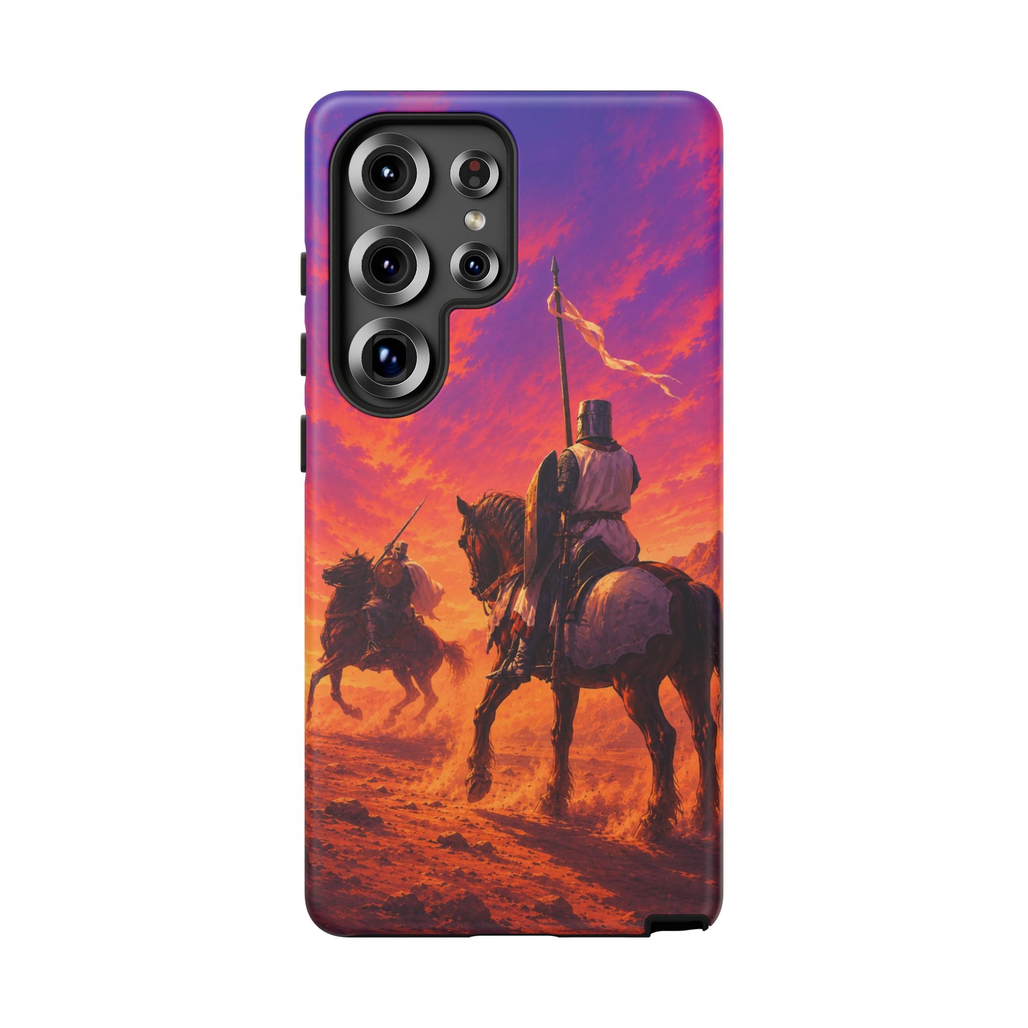 Medieval Knights Sunset Phone Case | Armor Cavalry Phone Case