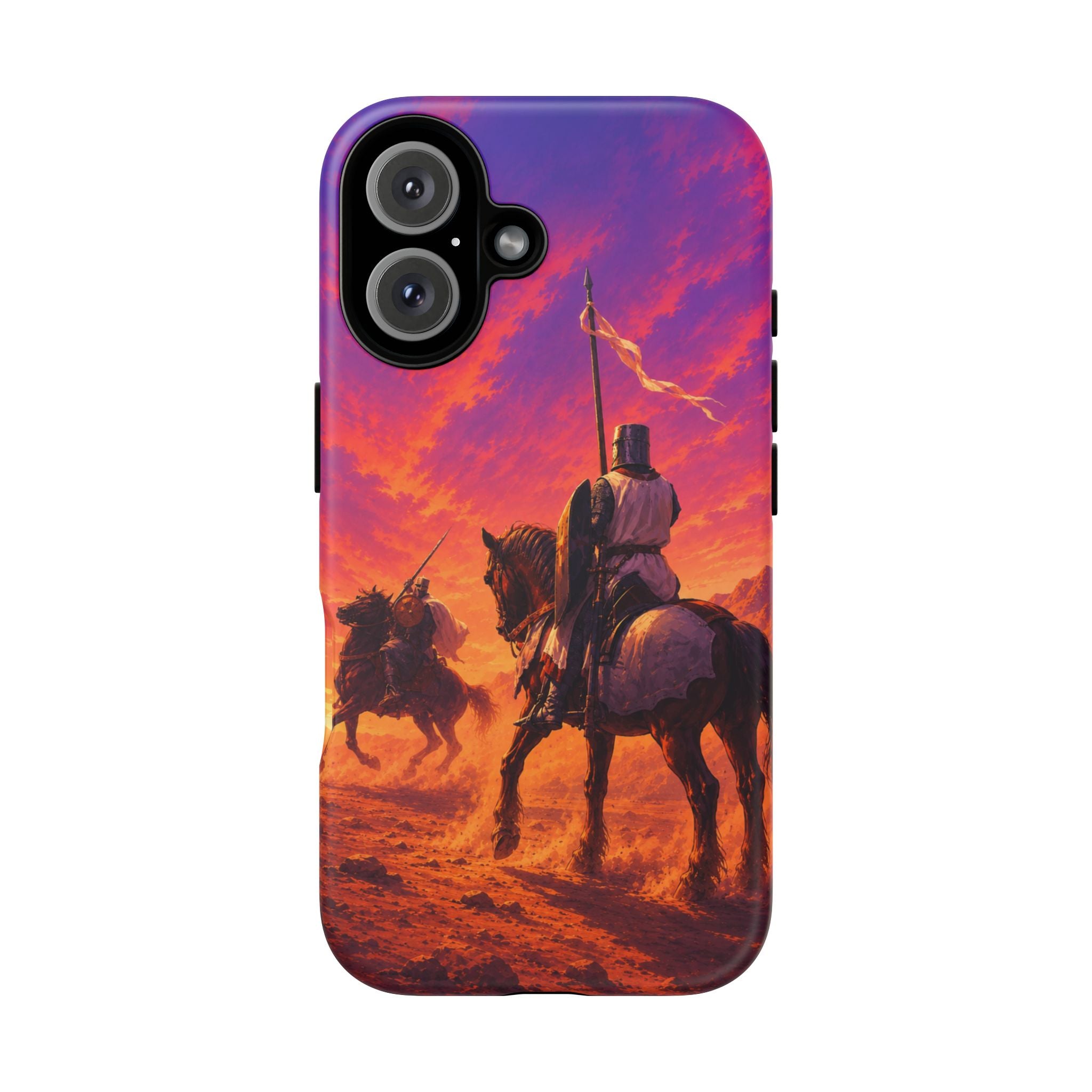 Medieval Knights Sunset Phone Case | Armor Cavalry Phone Case