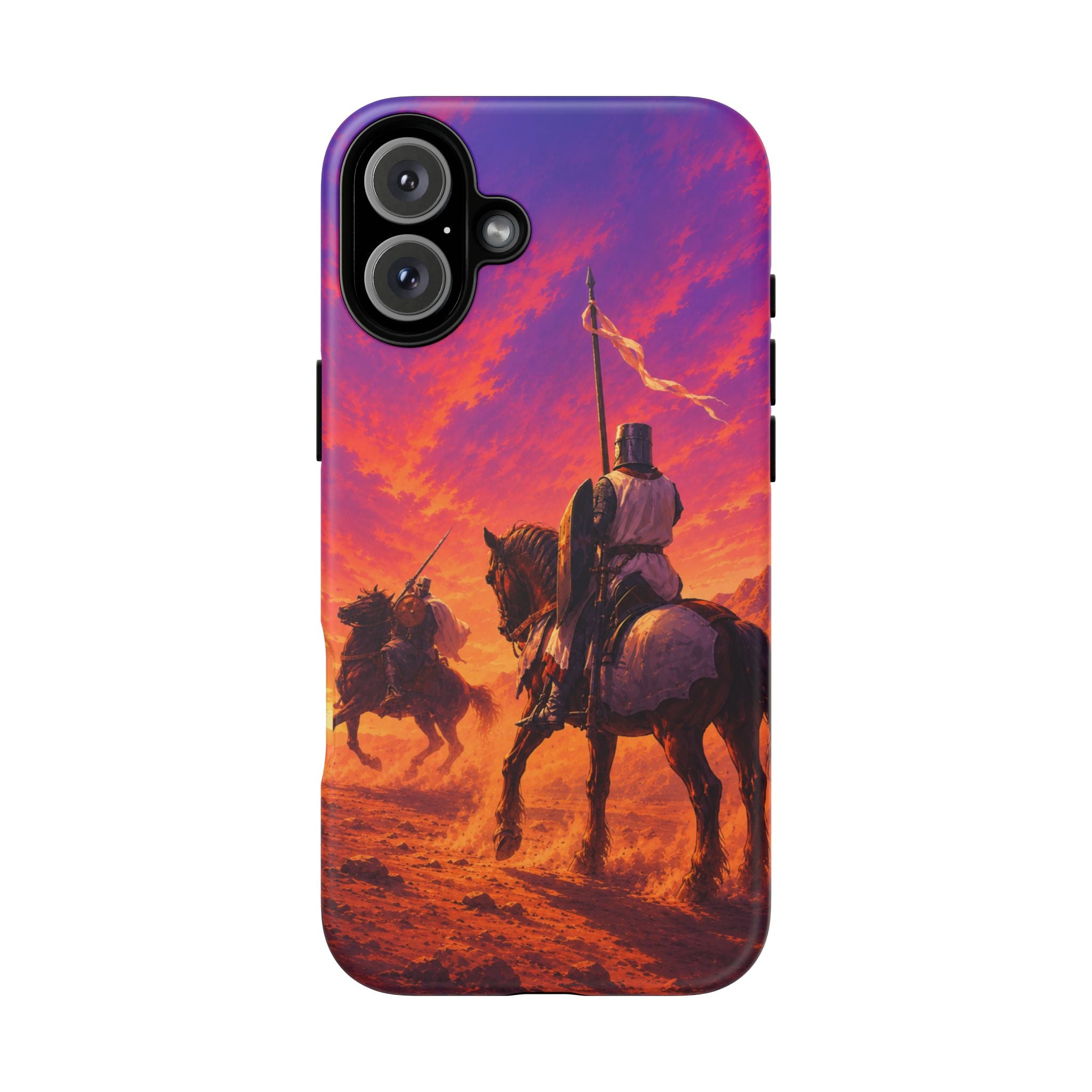 Medieval Knights Sunset Phone Case | Armor Cavalry Phone Case
