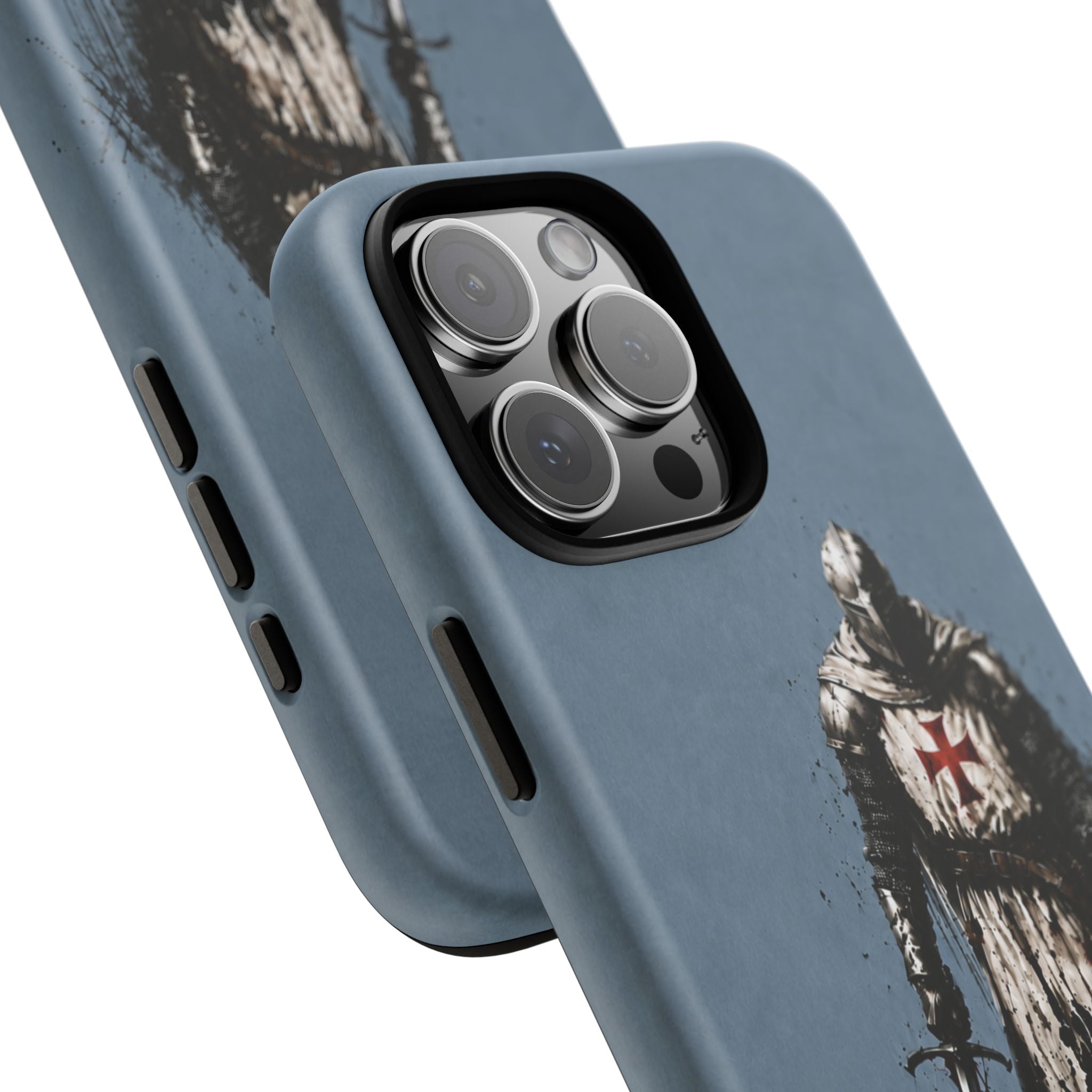 Knight Of The Templar Order Phone Case | Faded Steel Blue