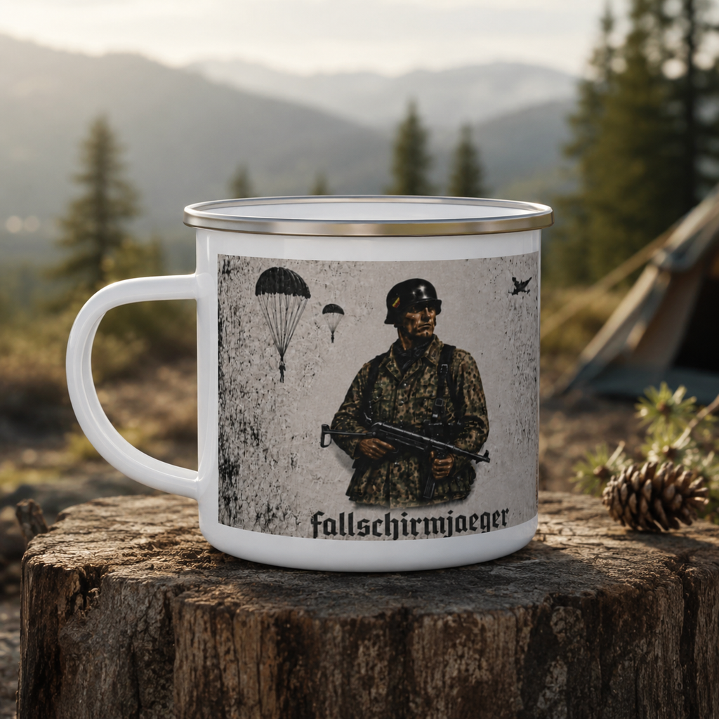 German Fallschirmjager Enamel Camp Mug