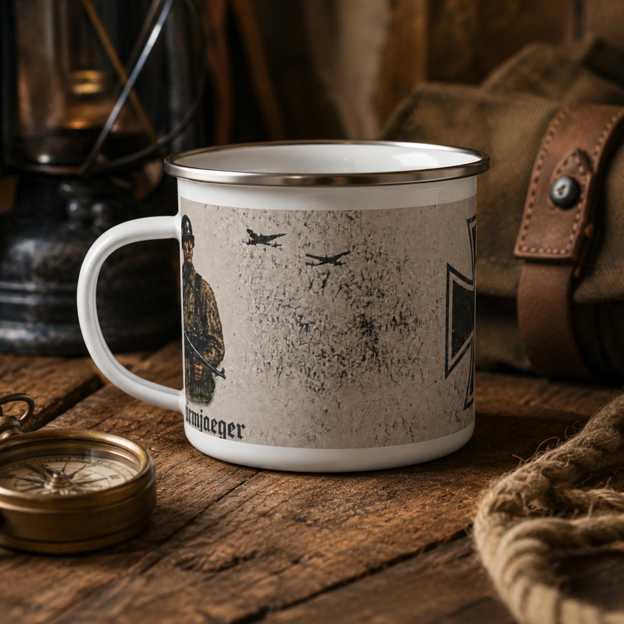 German Fallschirmjager Enamel Camp Mug