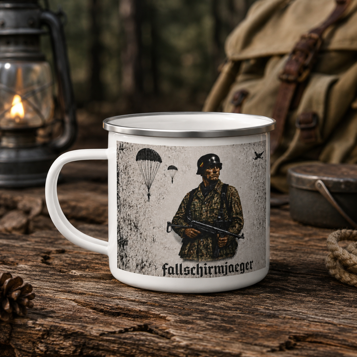 German Fallschirmjager Enamel Camp Mug