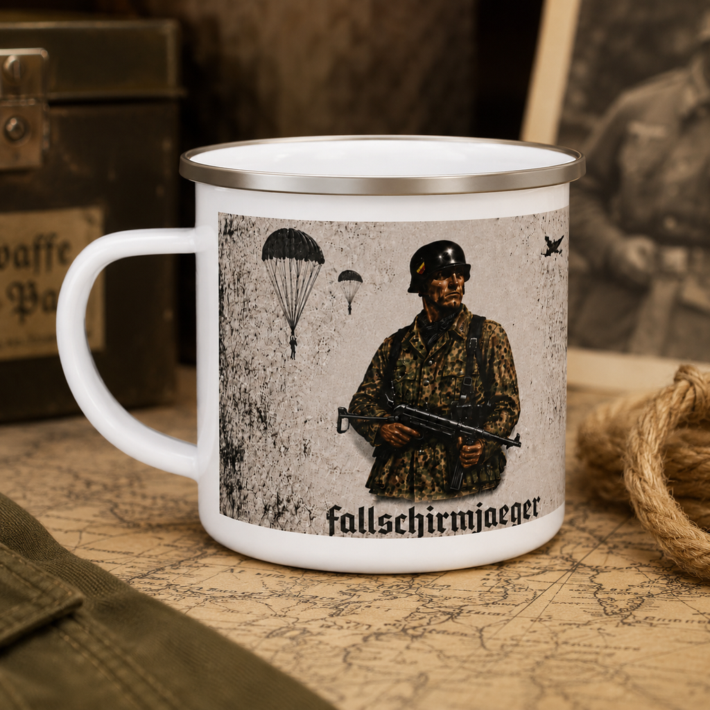 German Fallschirmjager Enamel Camp Mug