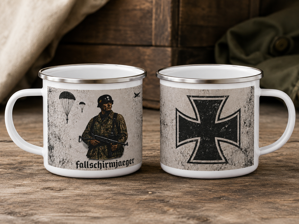 German Fallschirmjager Enamel Camp Mug