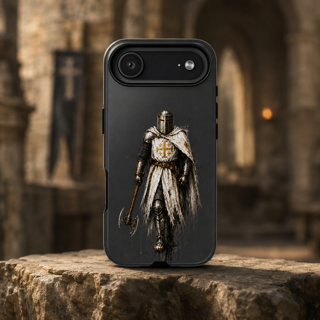 Knight Of The Kingdom Of Jerusalem Phone Case | Charcoal Grey
