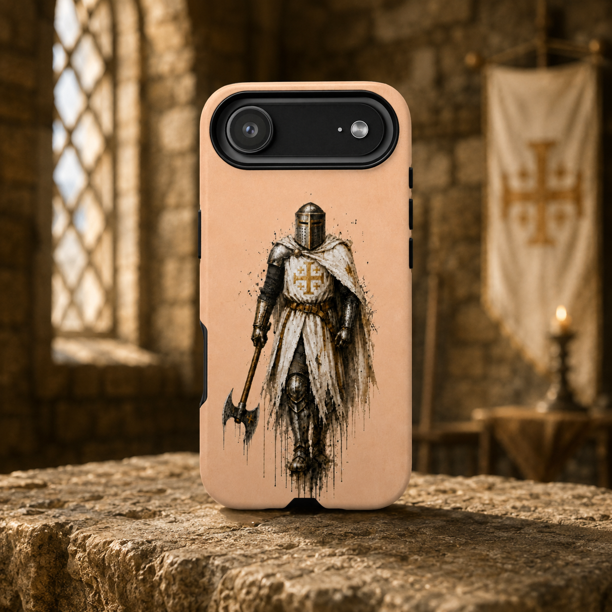 Knight Of The Kingdom Of Jerusalem Phone Case | Peach