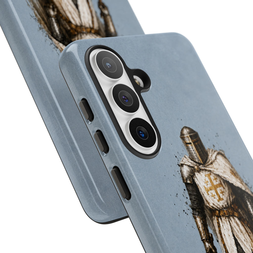 Knight Of The Kingdom Of Jerusalem Phone Case | Faded Steel Blue
