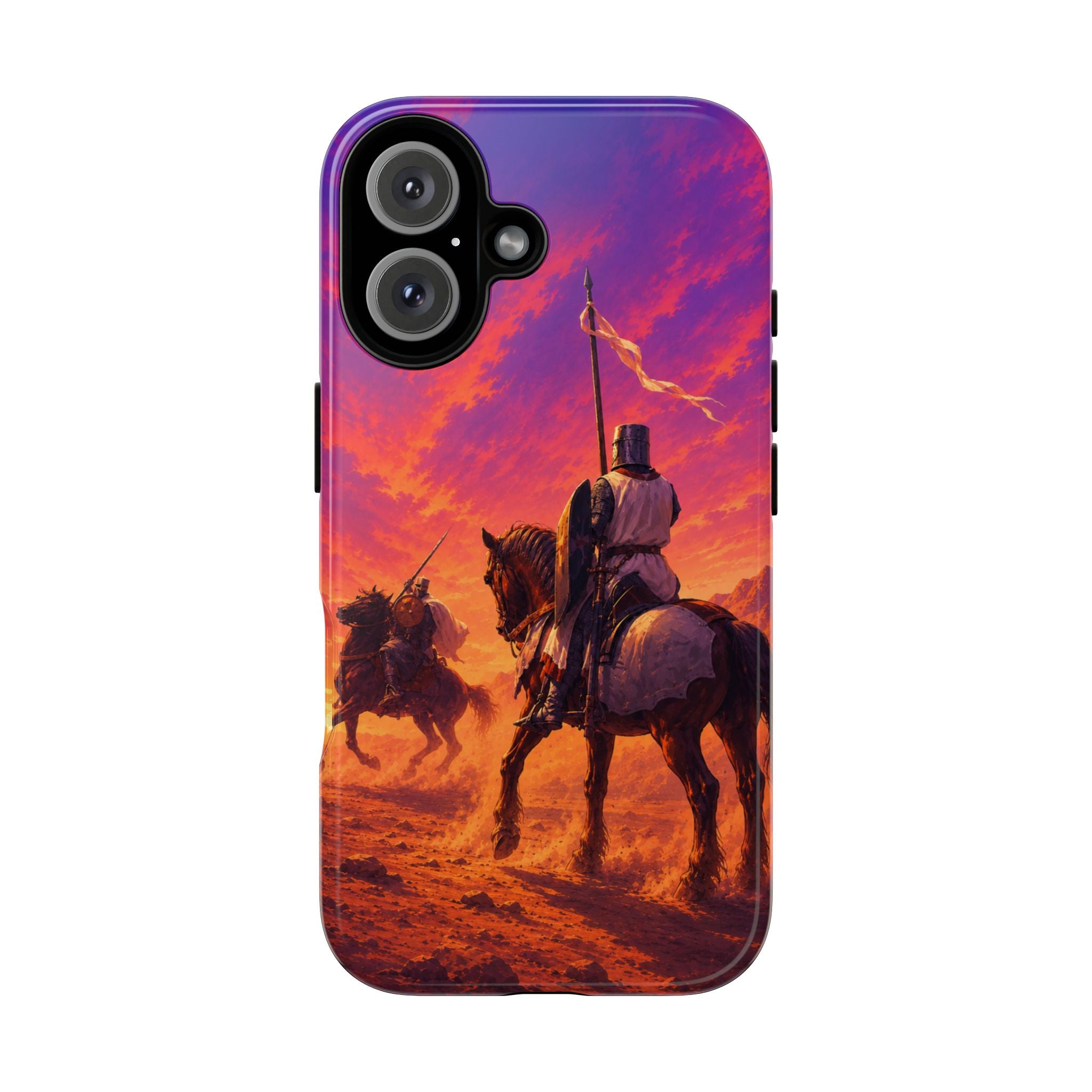 Medieval Knights Sunset Phone Case | Armor Cavalry Phone Case