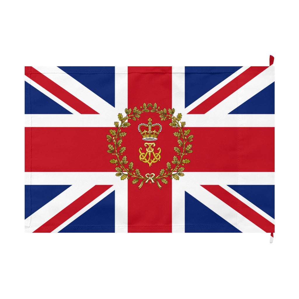 Union Jack Royal Crest Flag – Double-Sided British Heraldic Union Jack Decorative Flag