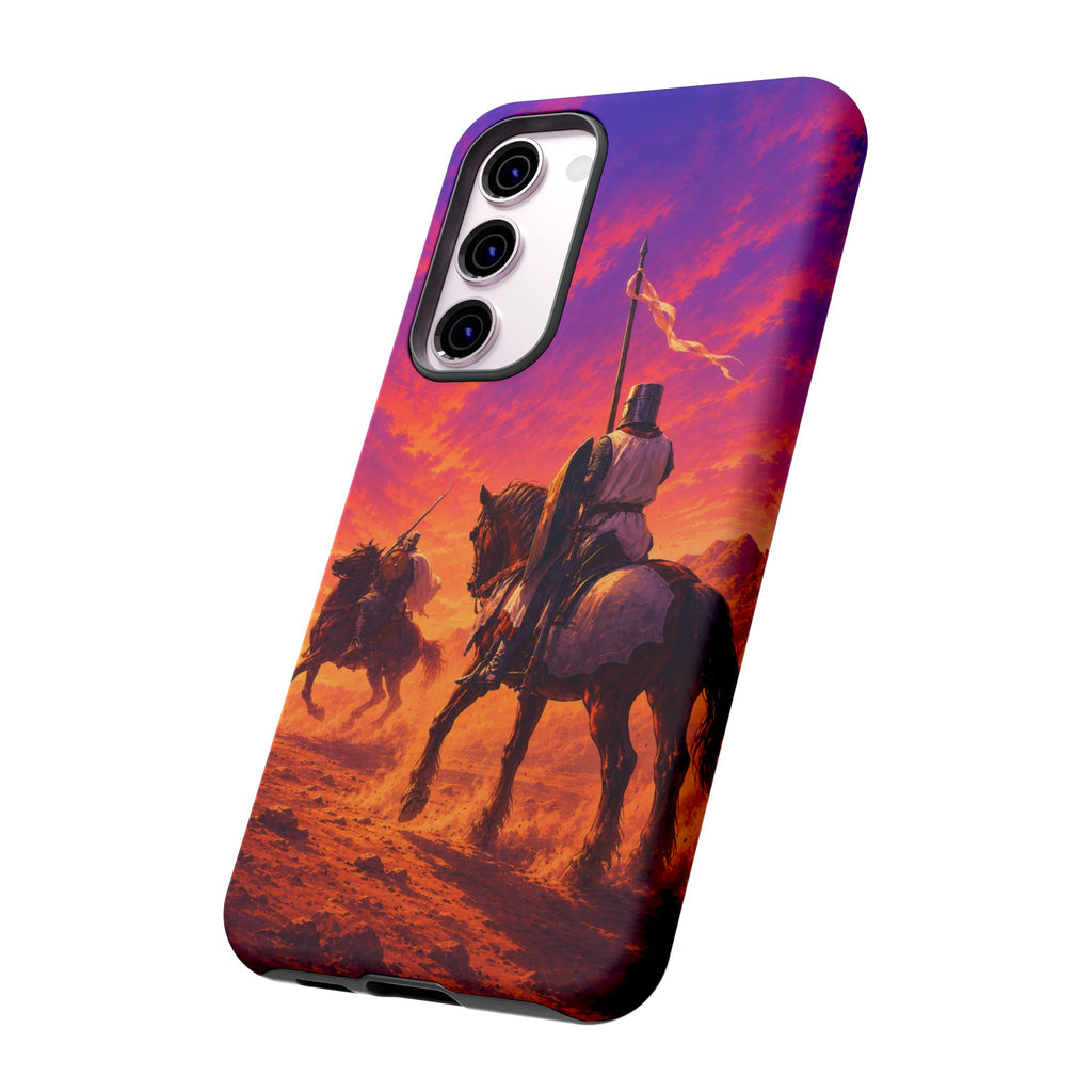 Medieval Knights Sunset Phone Case | Armor Cavalry Phone Case