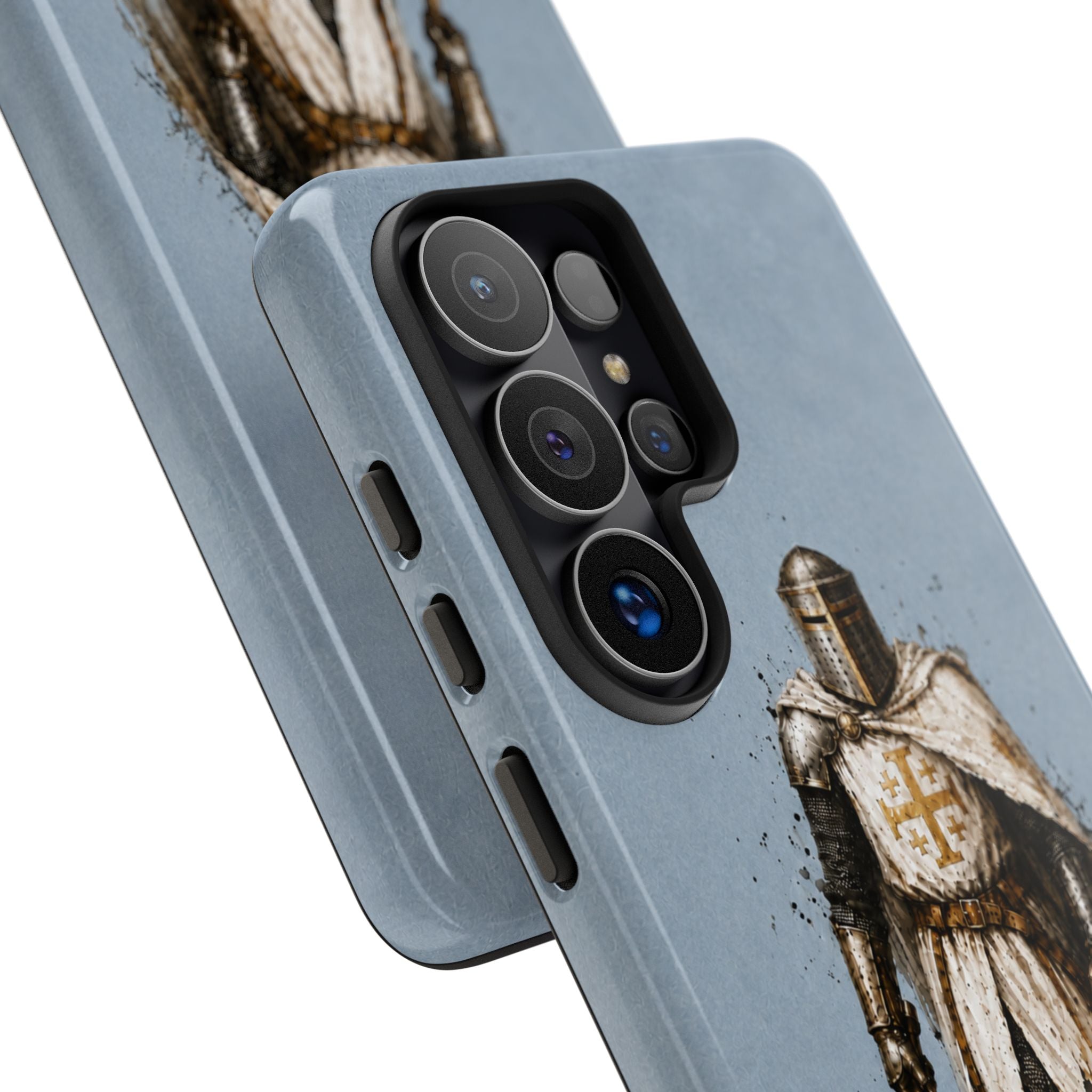 Knight Of The Kingdom Of Jerusalem Phone Case | Faded Steel Blue