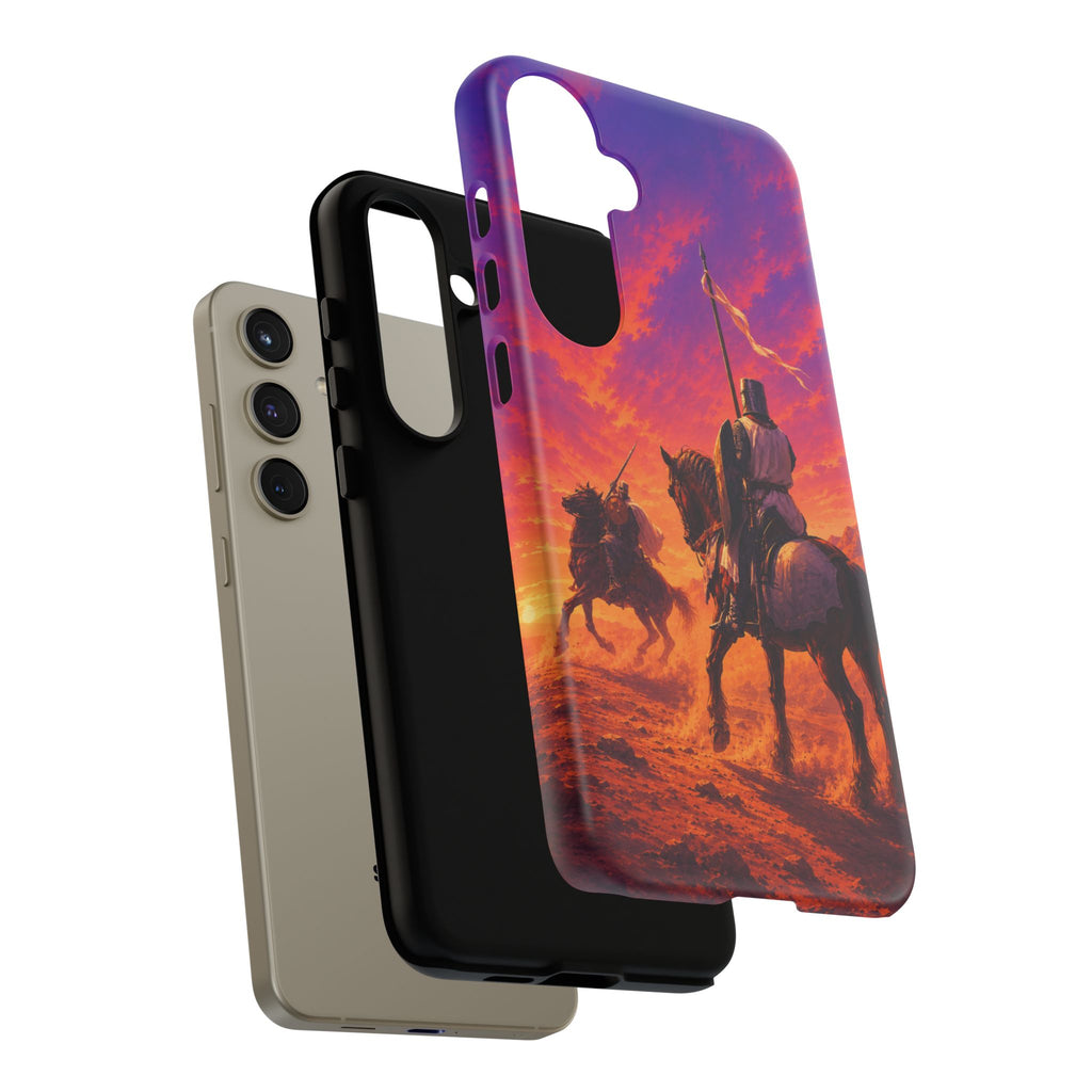 Medieval Knights Sunset Phone Case | Armor Cavalry Phone Case