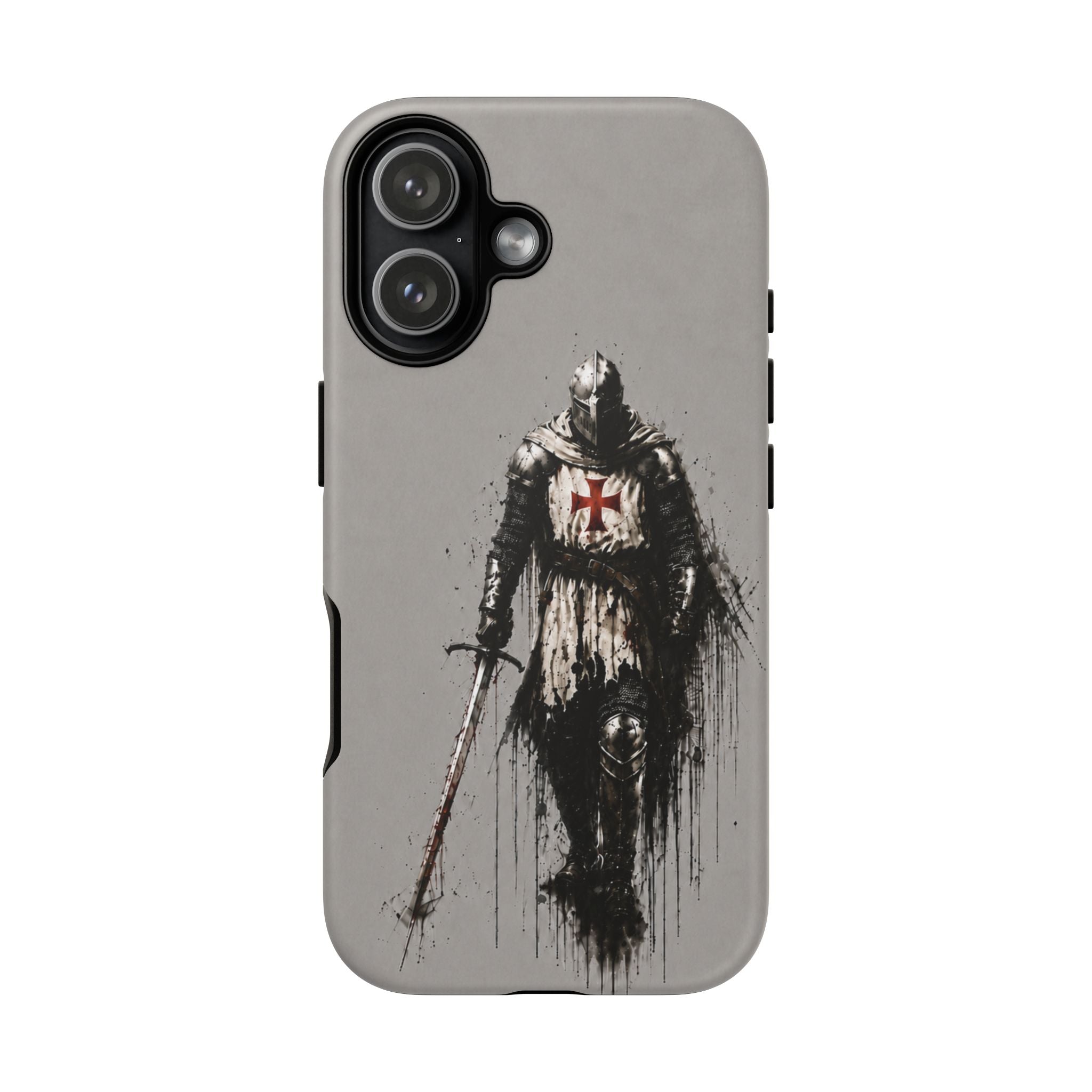 Knight Of The Templar Order Phone Case | Stone Grey