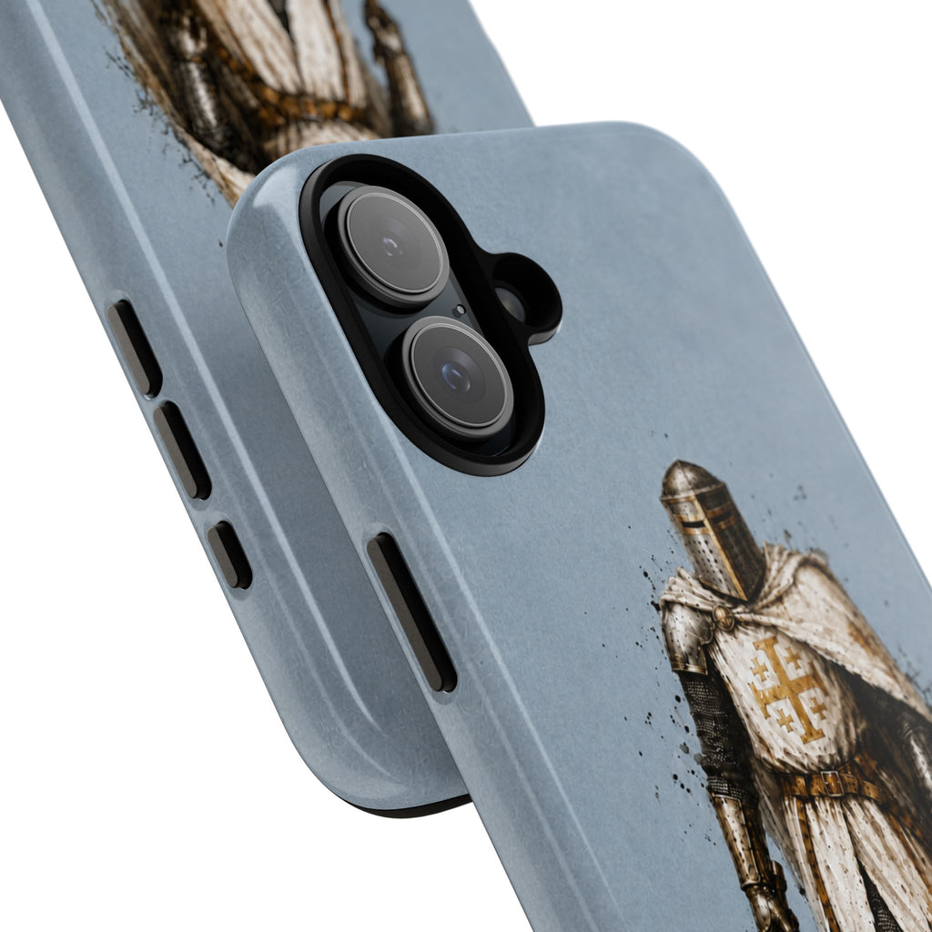 Knight Of The Kingdom Of Jerusalem Phone Case | Faded Steel Blue