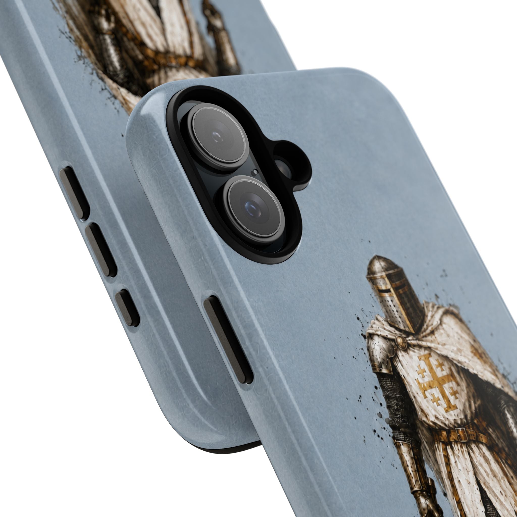 Knight Of The Kingdom Of Jerusalem Phone Case | Faded Steel Blue