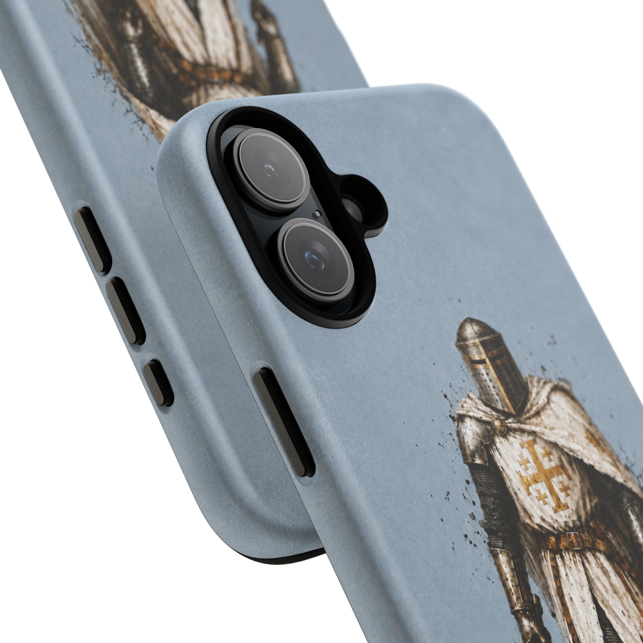 Knight Of The Kingdom Of Jerusalem Phone Case | Faded Steel Blue
