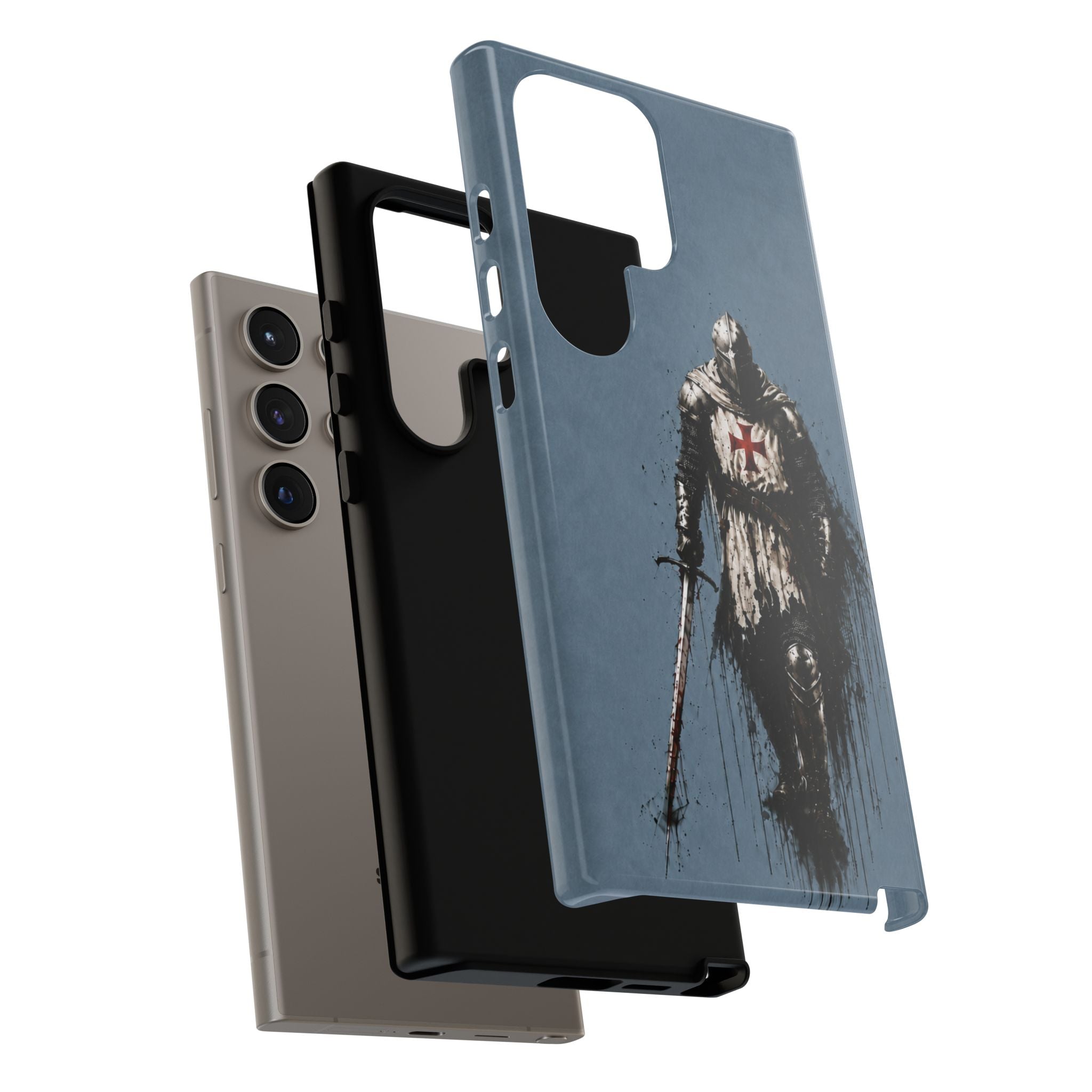 Knight Of The Templar Order Phone Case | Faded Steel Blue