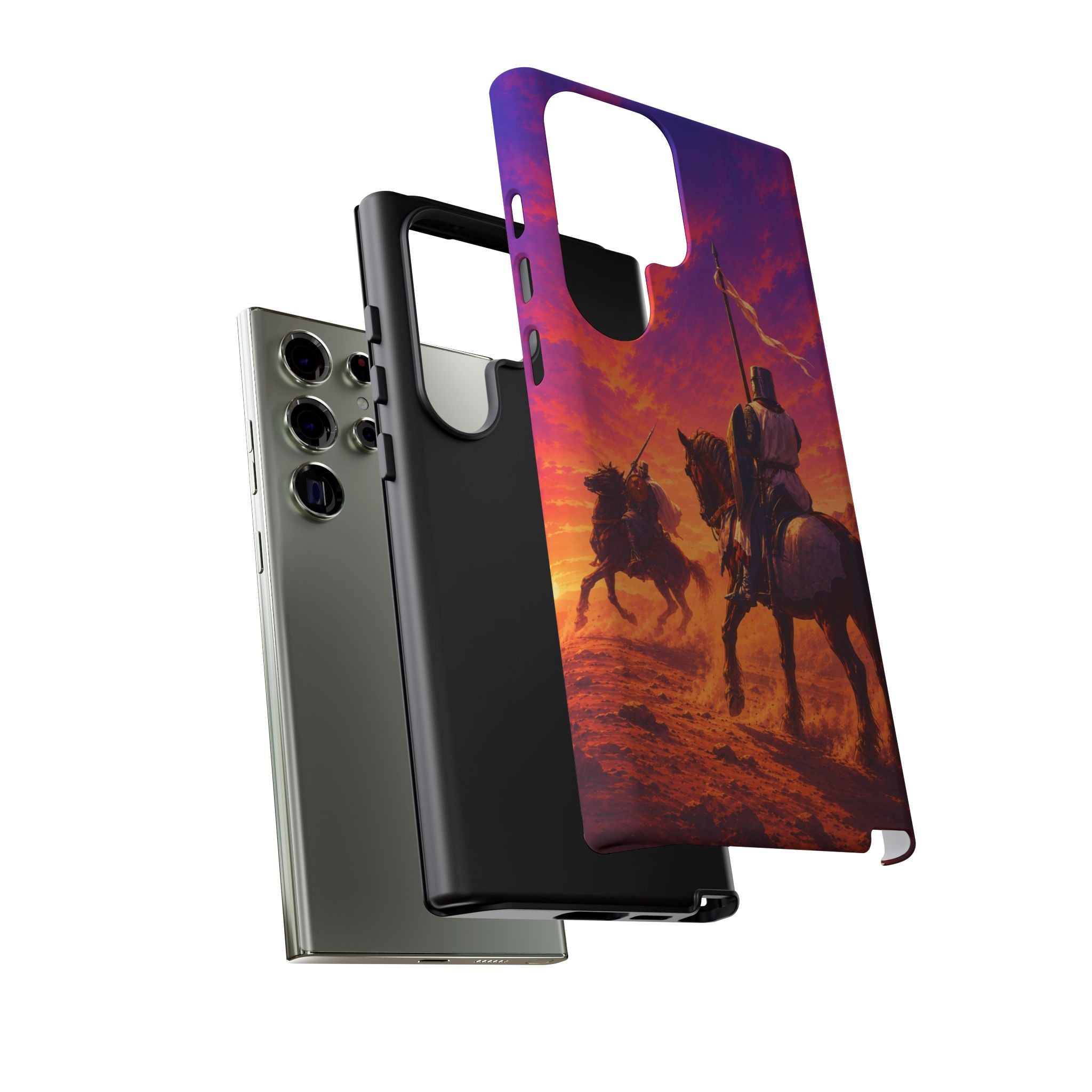 Medieval Knights Sunset Phone Case | Armor Cavalry Phone Case