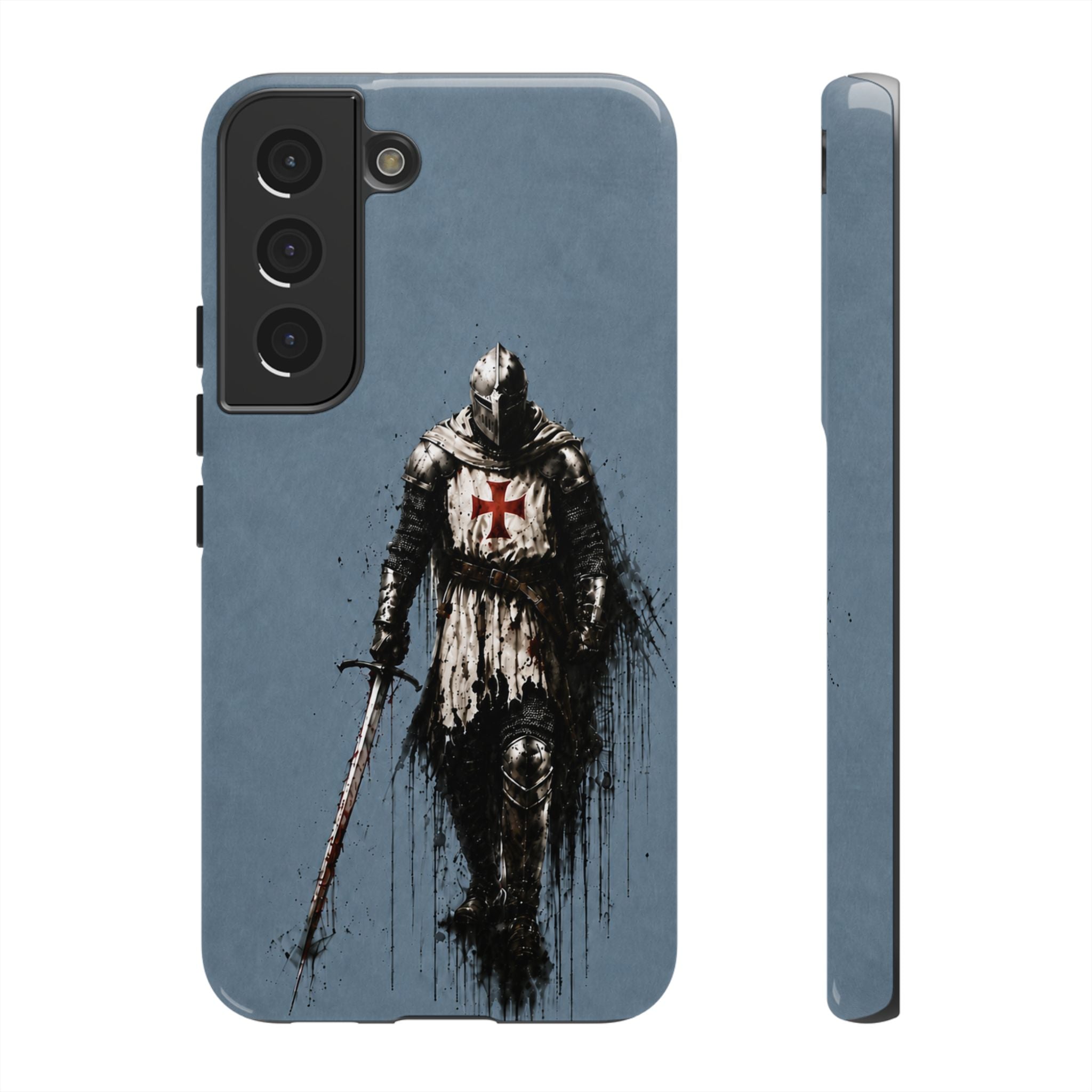Knight Of The Templar Order Phone Case | Faded Steel Blue