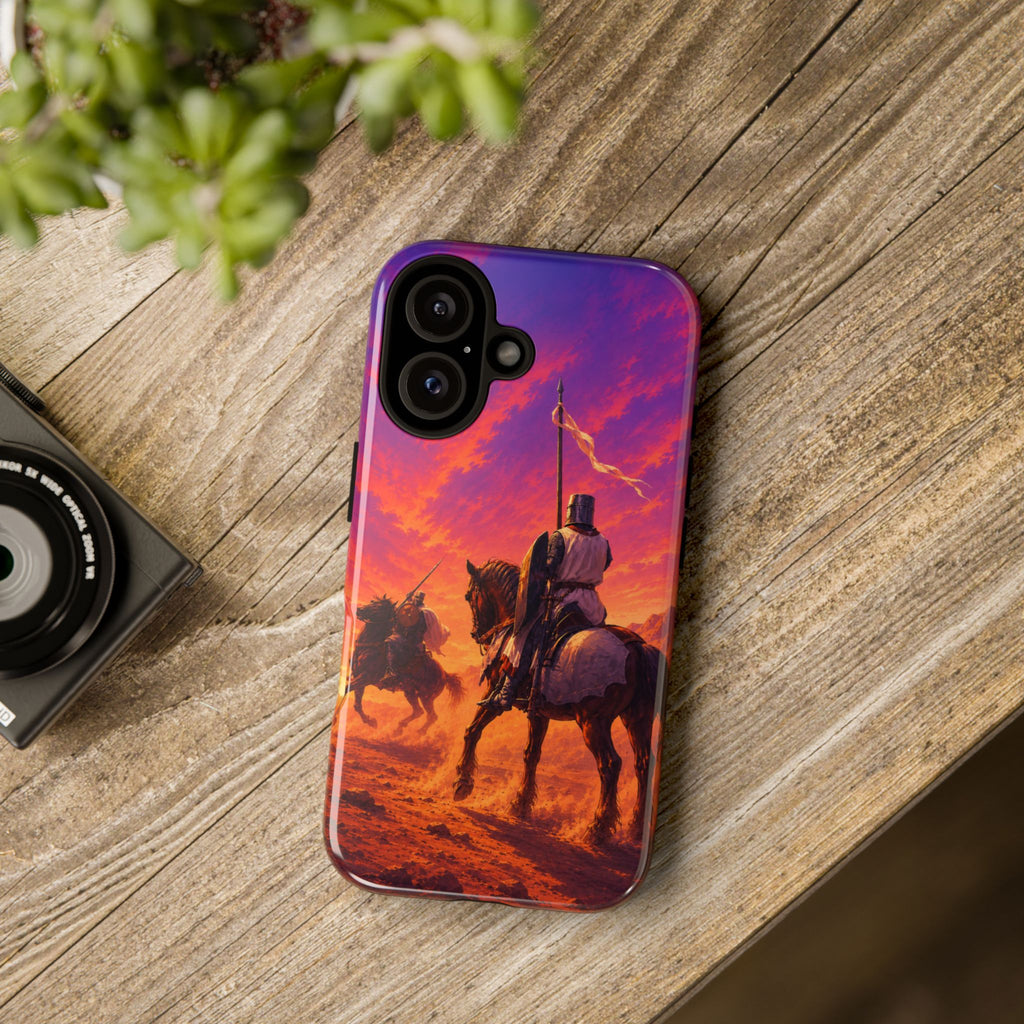 Medieval Knights Sunset Phone Case | Armor Cavalry Phone Case