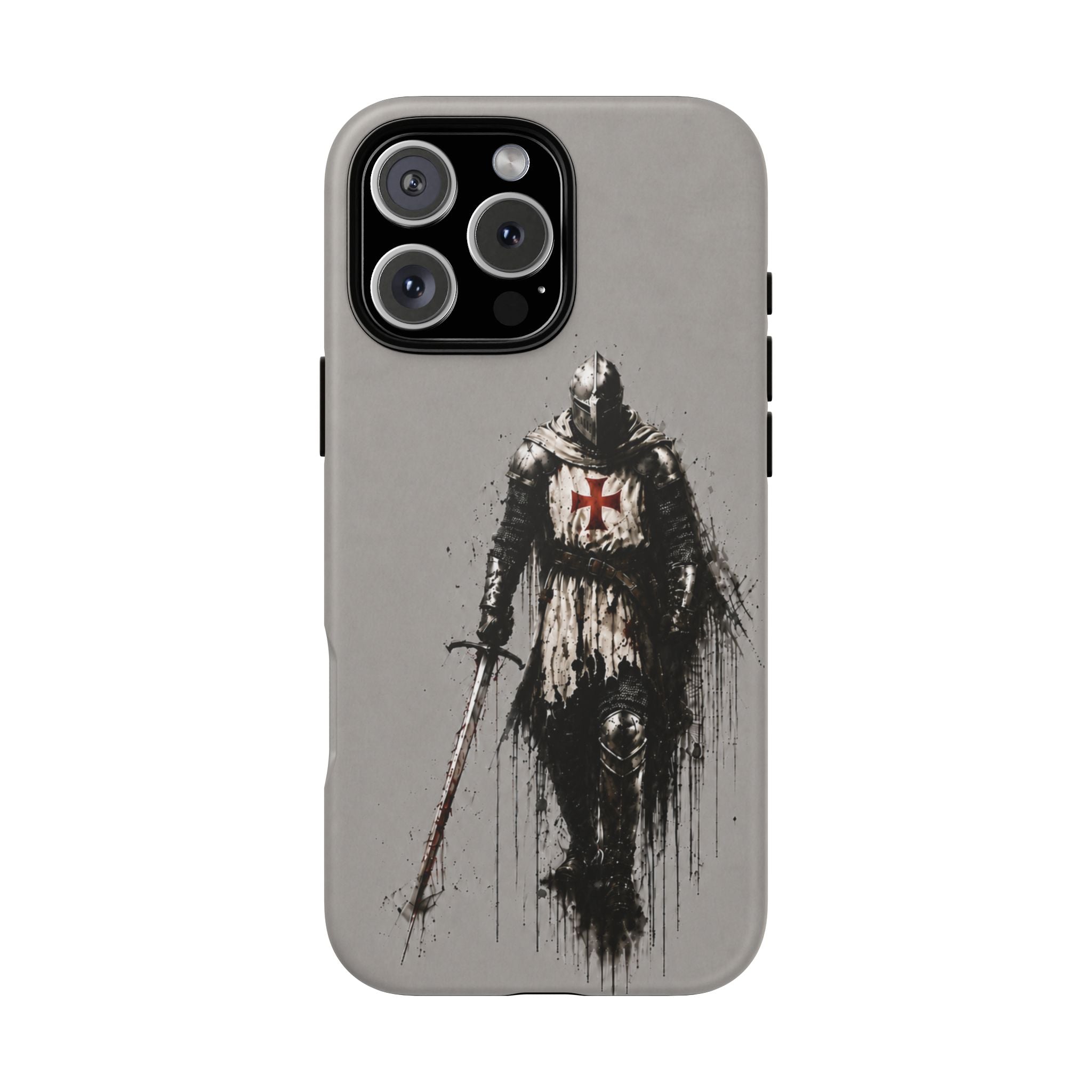 Knight Of The Templar Order Phone Case | Stone Grey