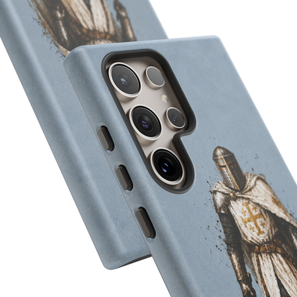 Knight Of The Kingdom Of Jerusalem Phone Case | Faded Steel Blue