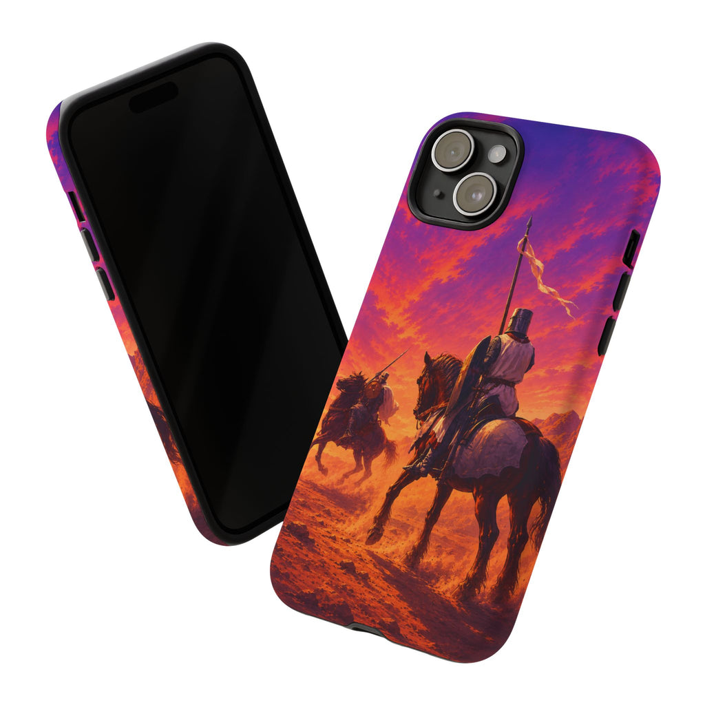 Medieval Knights Sunset Phone Case | Armor Cavalry Phone Case