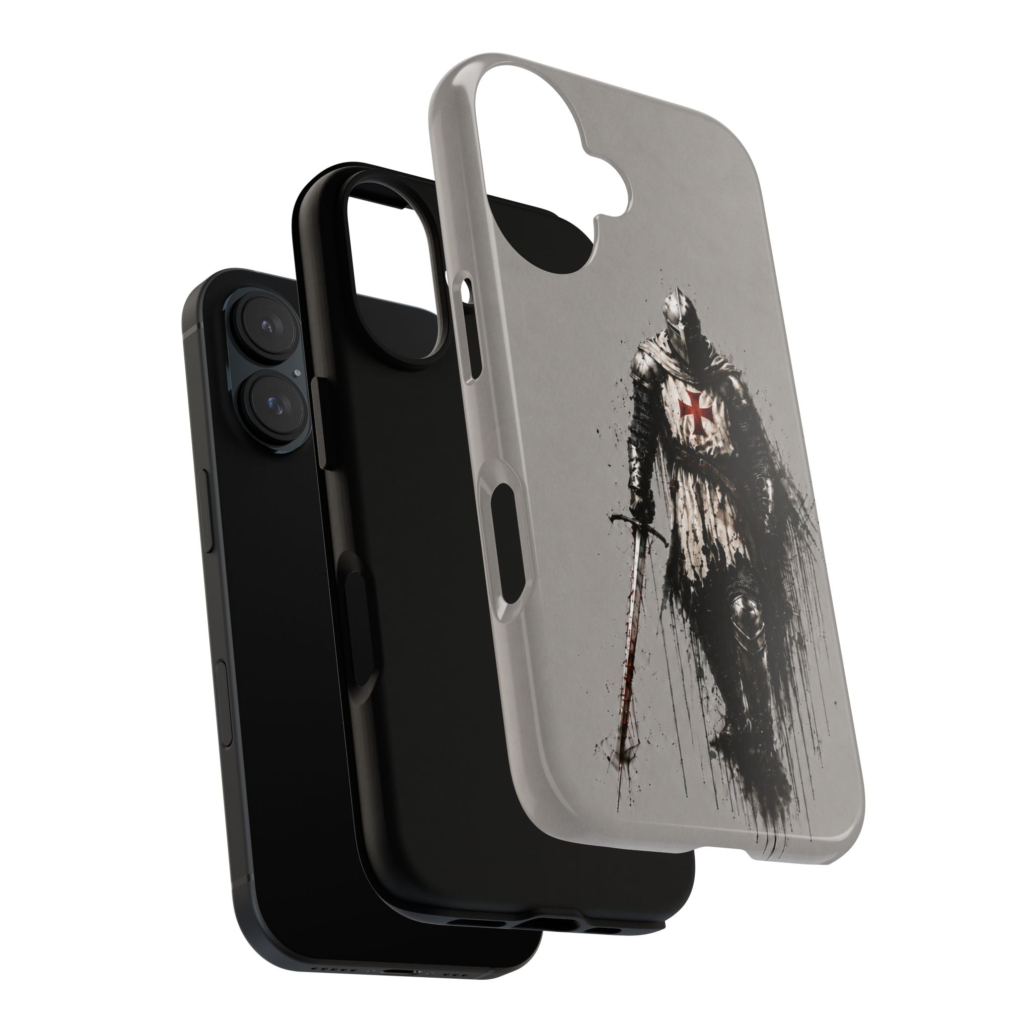 Knight Of The Templar Order Phone Case | Stone Grey