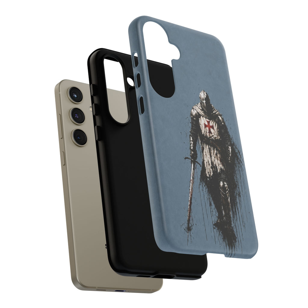 Knight Of The Templar Order Phone Case | Faded Steel Blue