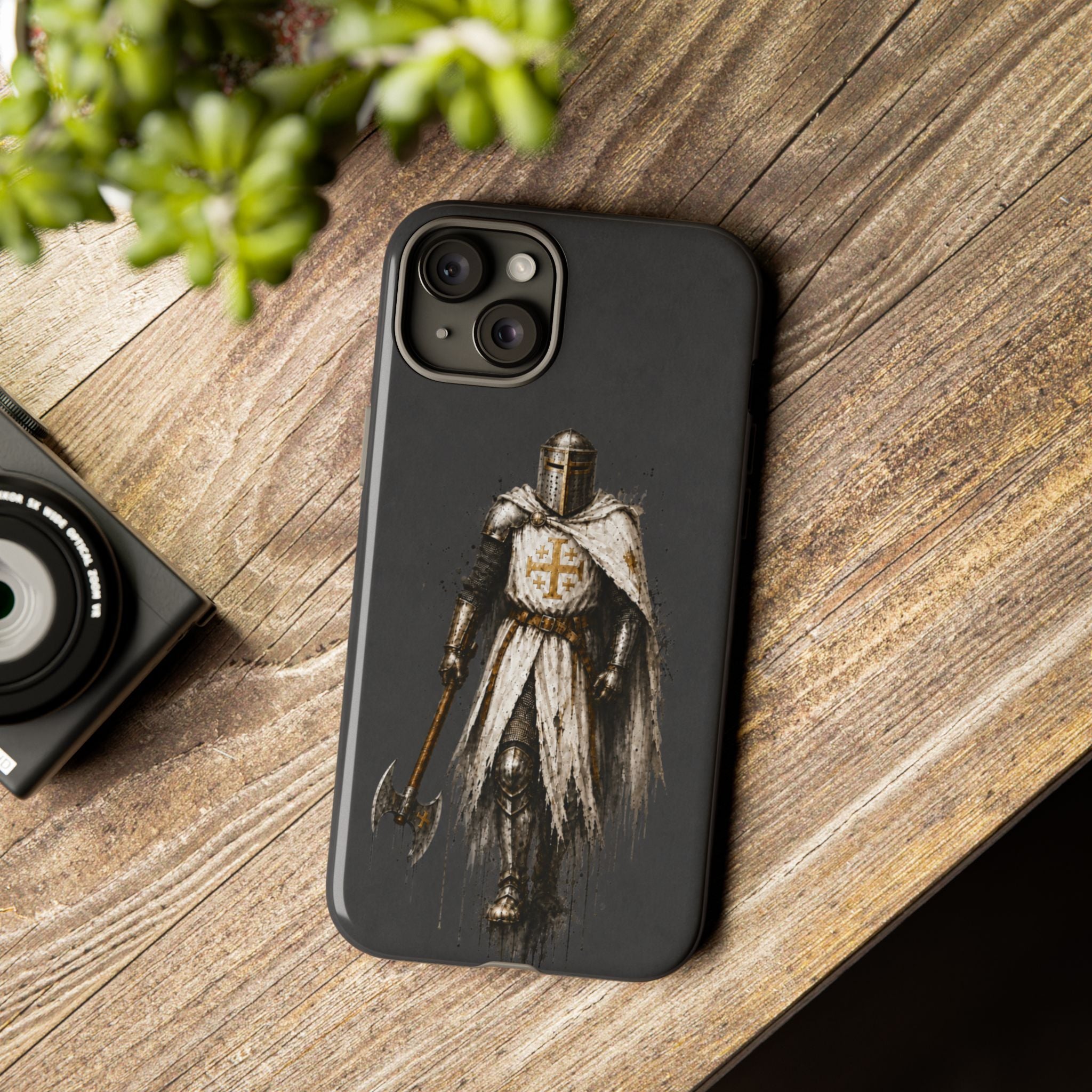 Knight Of The Kingdom Of Jerusalem Phone Case | Charcoal Grey