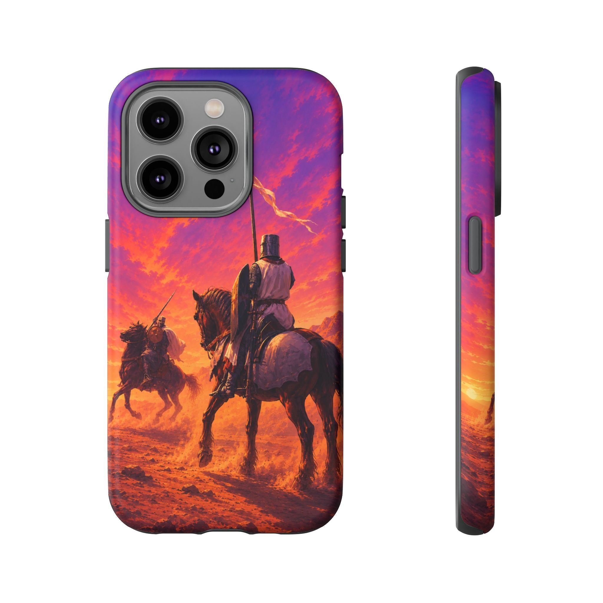 Medieval Knights Sunset Phone Case | Armor Cavalry Phone Case