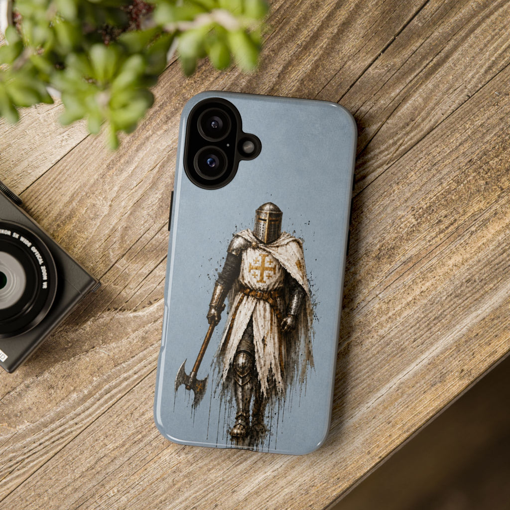 Knight Of The Kingdom Of Jerusalem Phone Case | Faded Steel Blue