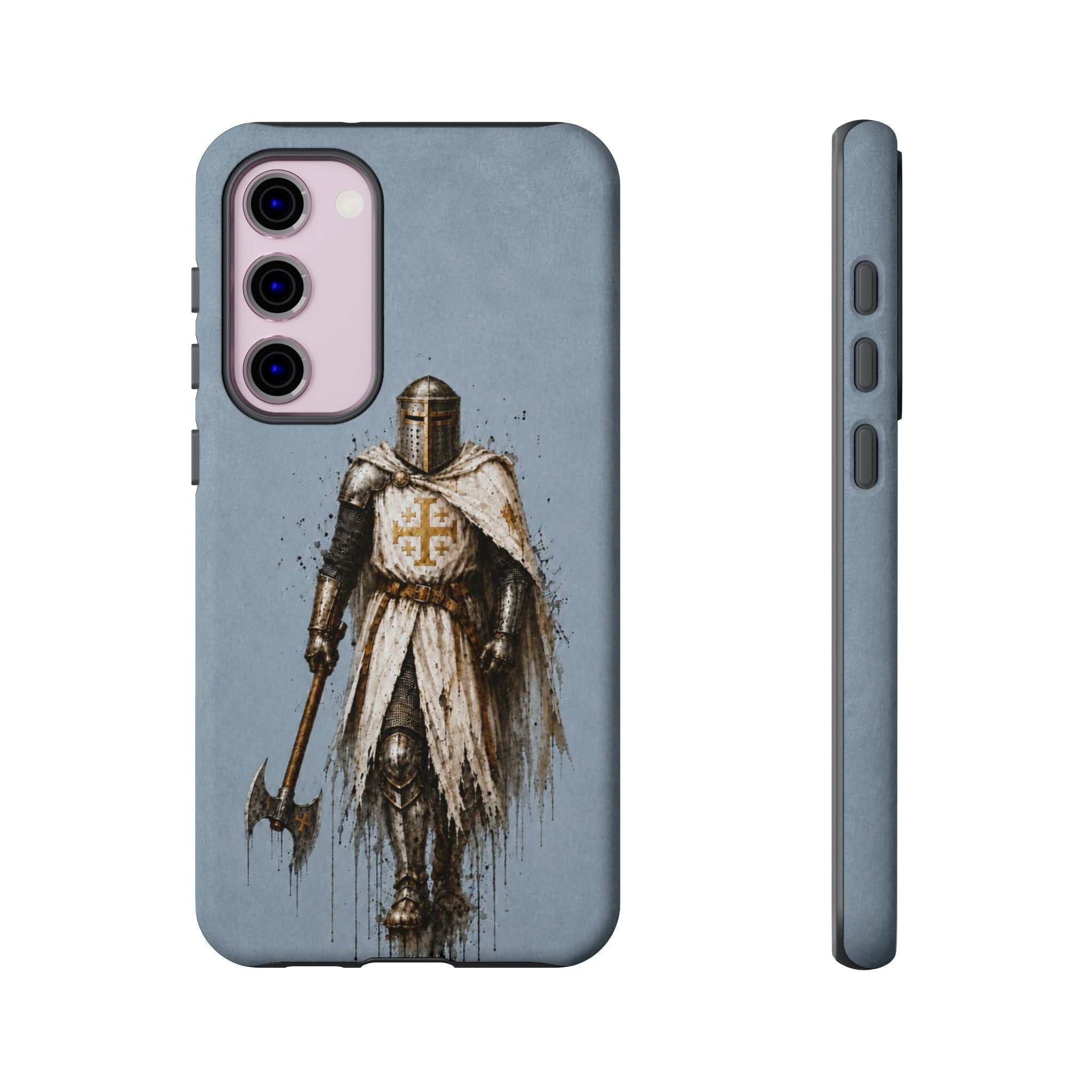 Knight Of The Kingdom Of Jerusalem Phone Case | Faded Steel Blue