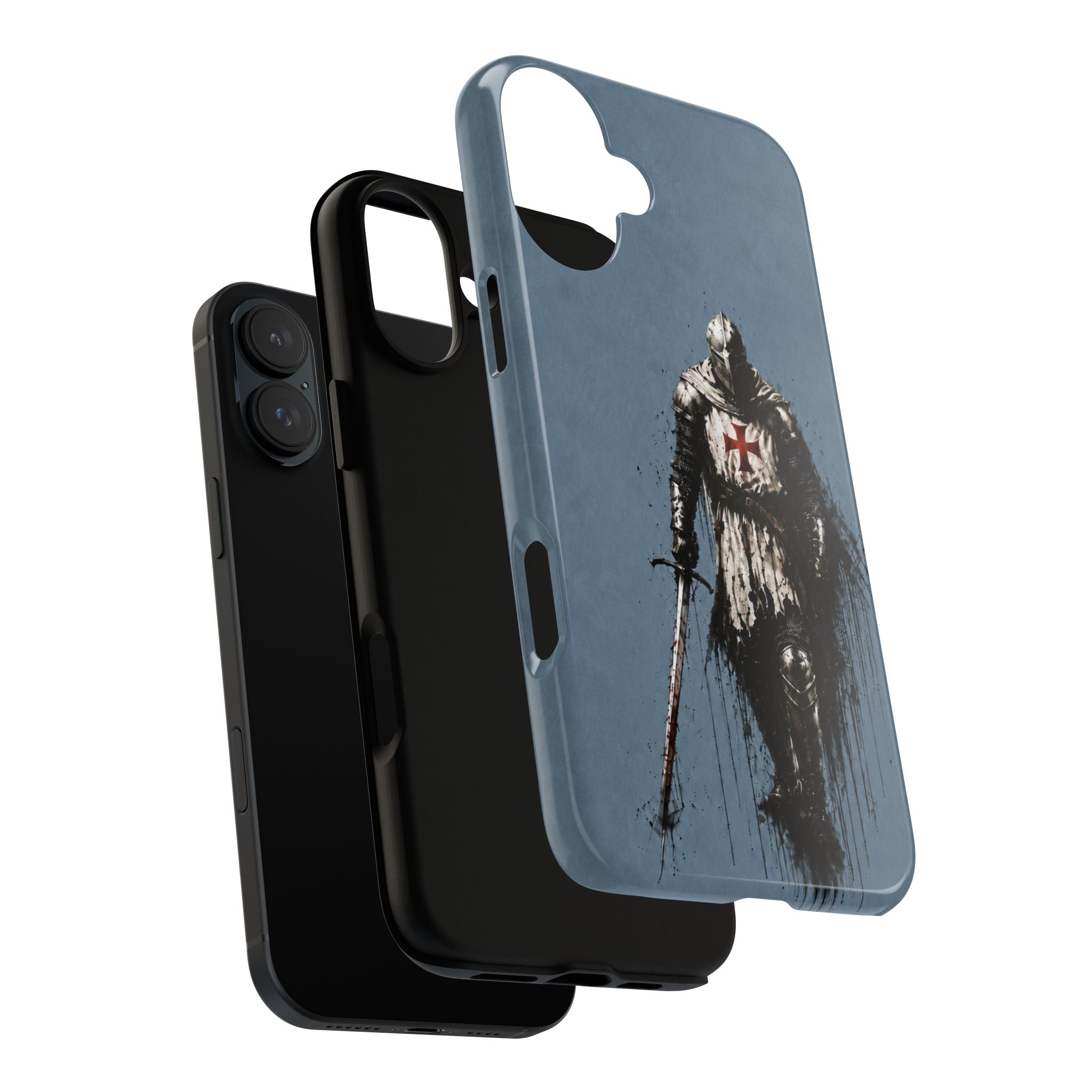 Knight Of The Templar Order Phone Case | Faded Steel Blue