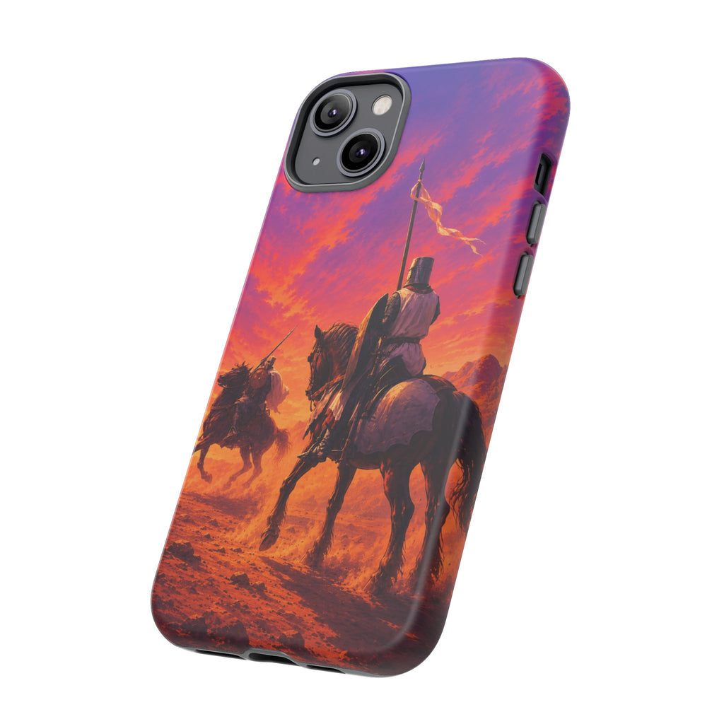 Medieval Knights Sunset Phone Case | Armor Cavalry Phone Case
