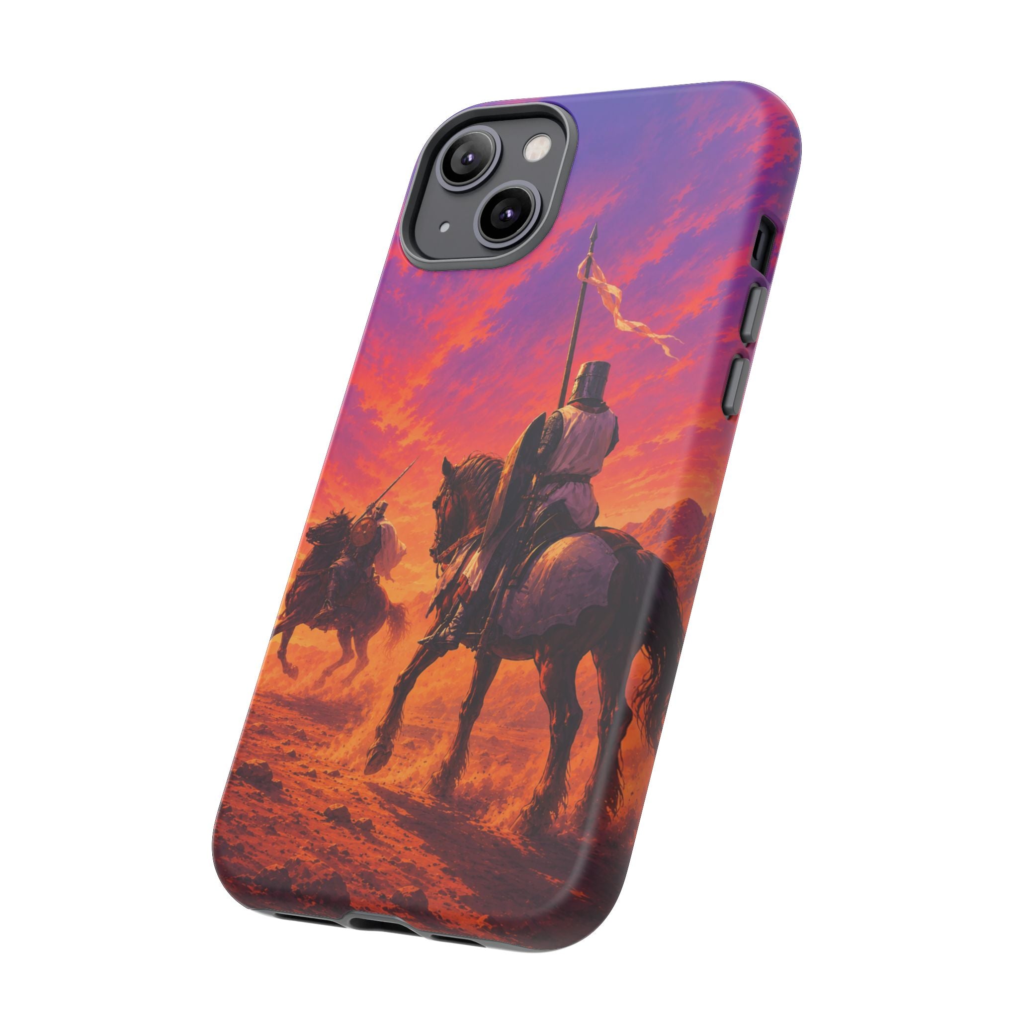 Medieval Knights Sunset Phone Case | Armor Cavalry Phone Case
