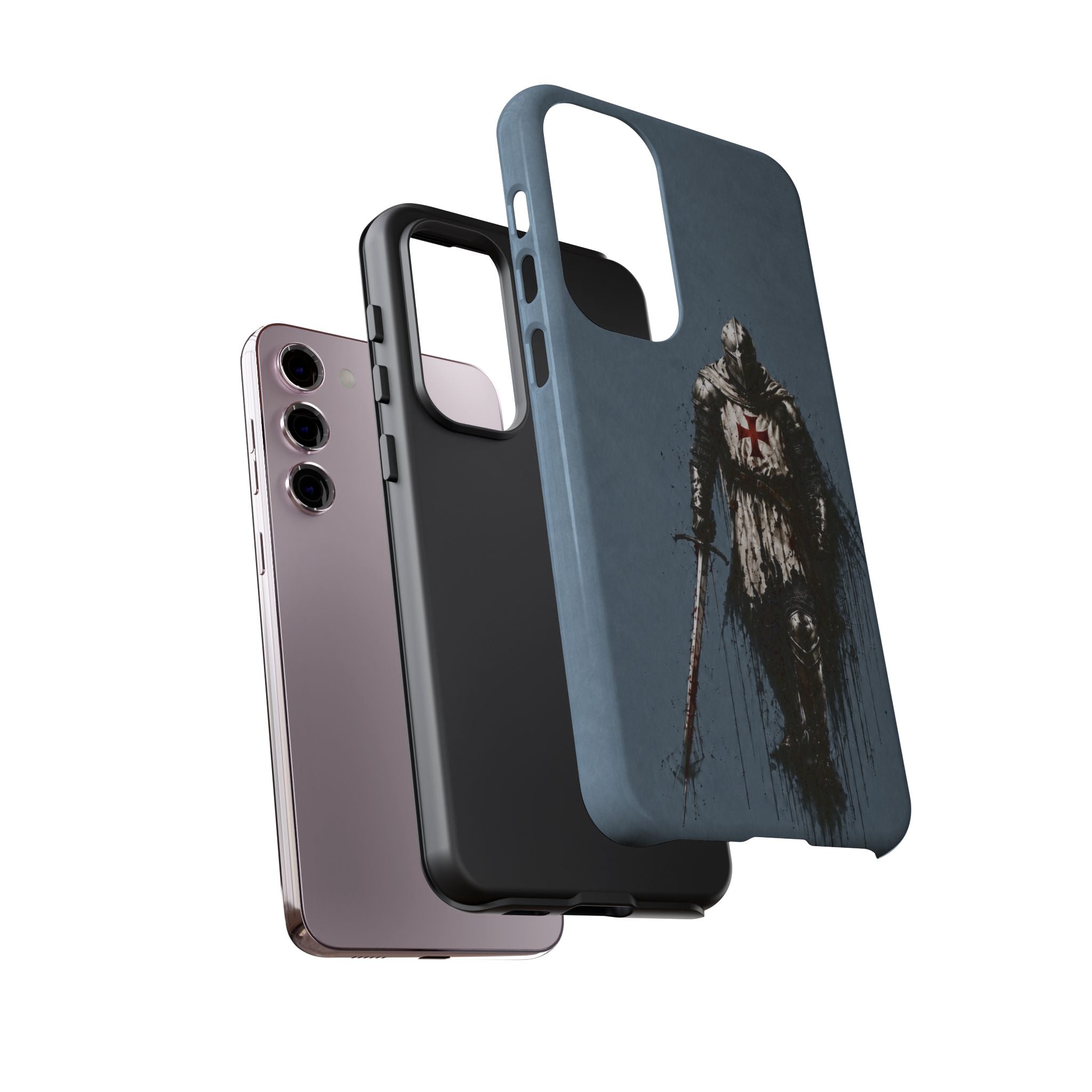 Knight Of The Templar Order Phone Case | Faded Steel Blue