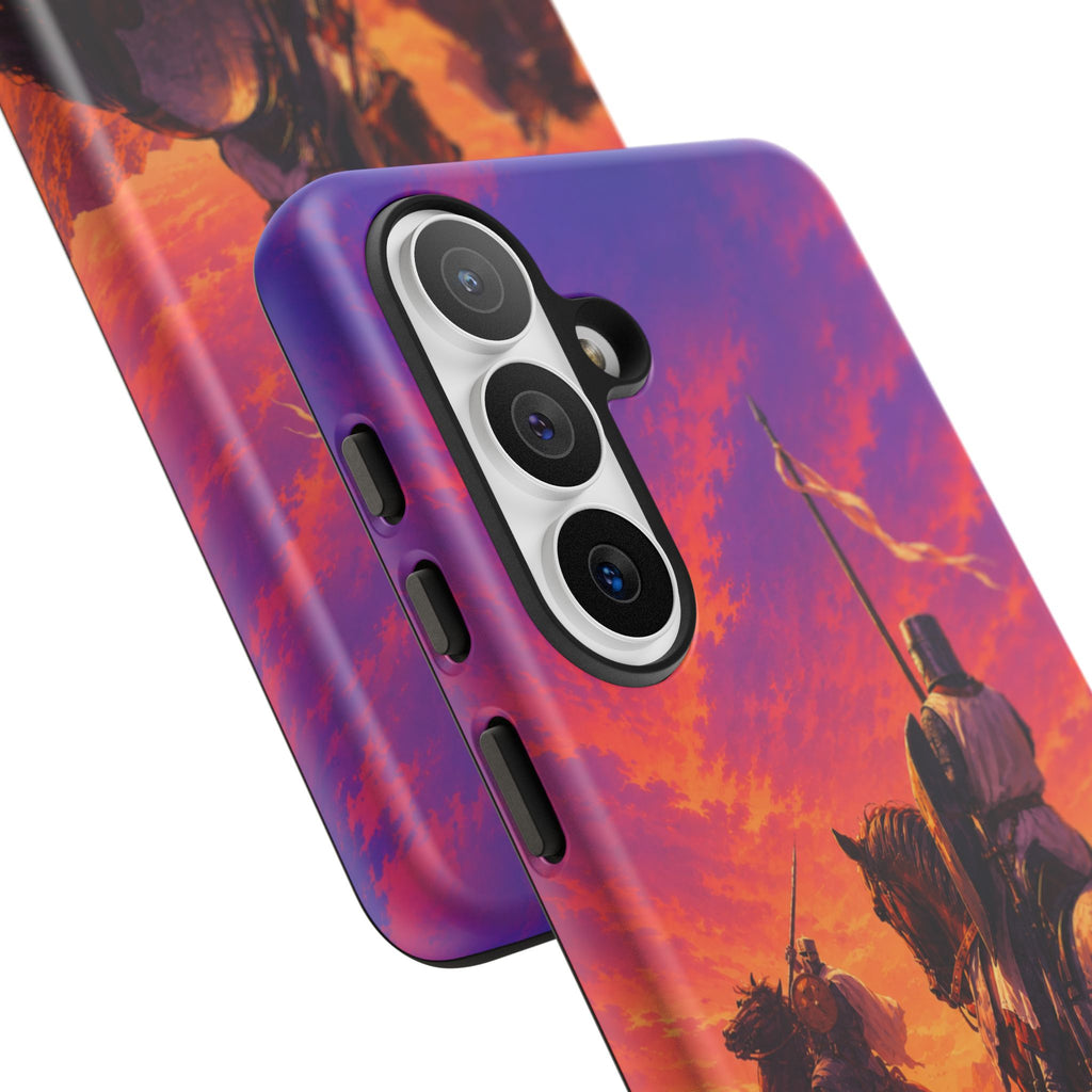 Medieval Knights Sunset Phone Case | Armor Cavalry Phone Case