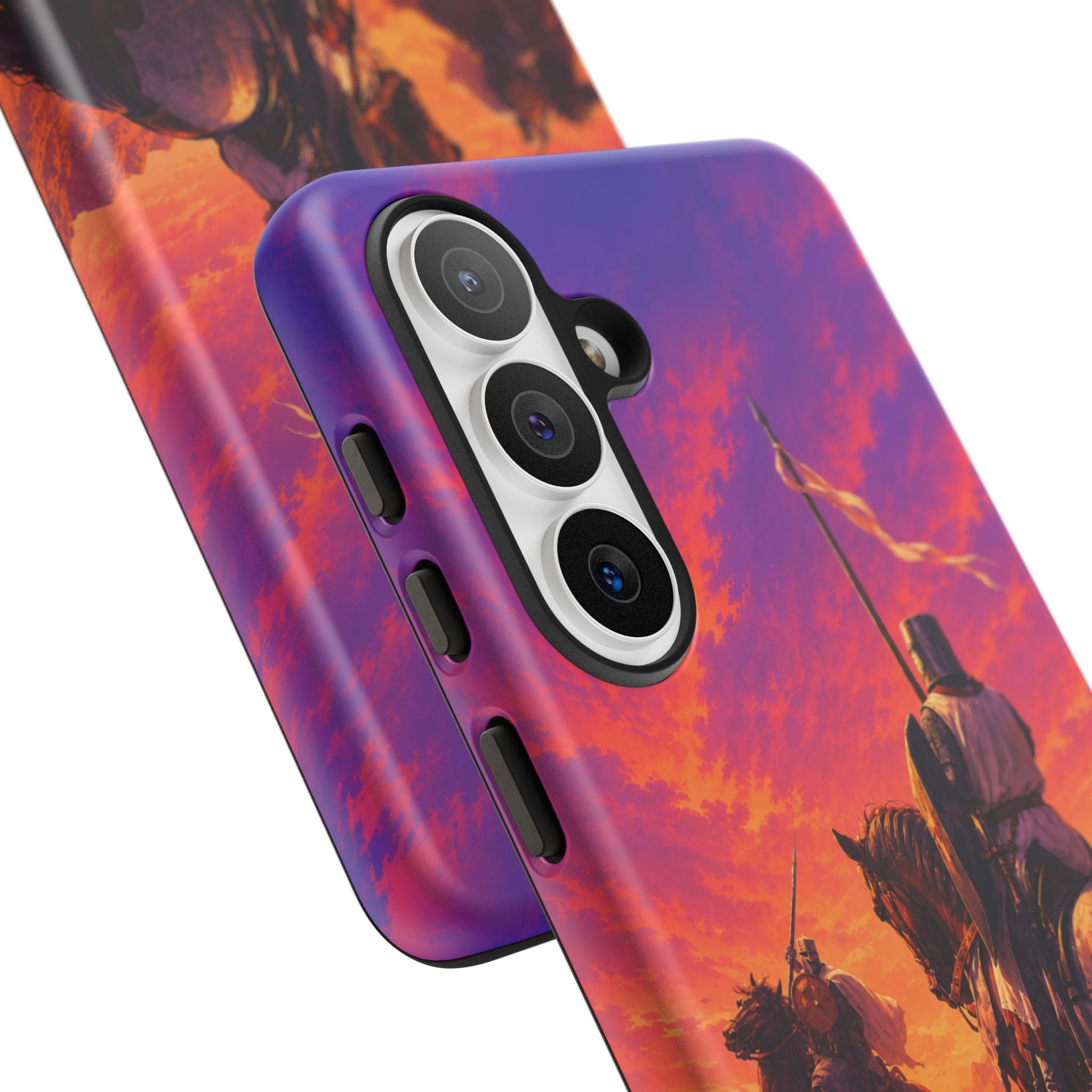 Medieval Knights Sunset Phone Case | Armor Cavalry Phone Case