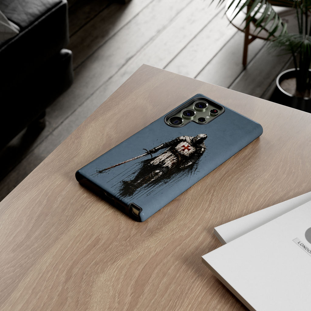 Knight Of The Templar Order Phone Case | Faded Steel Blue
