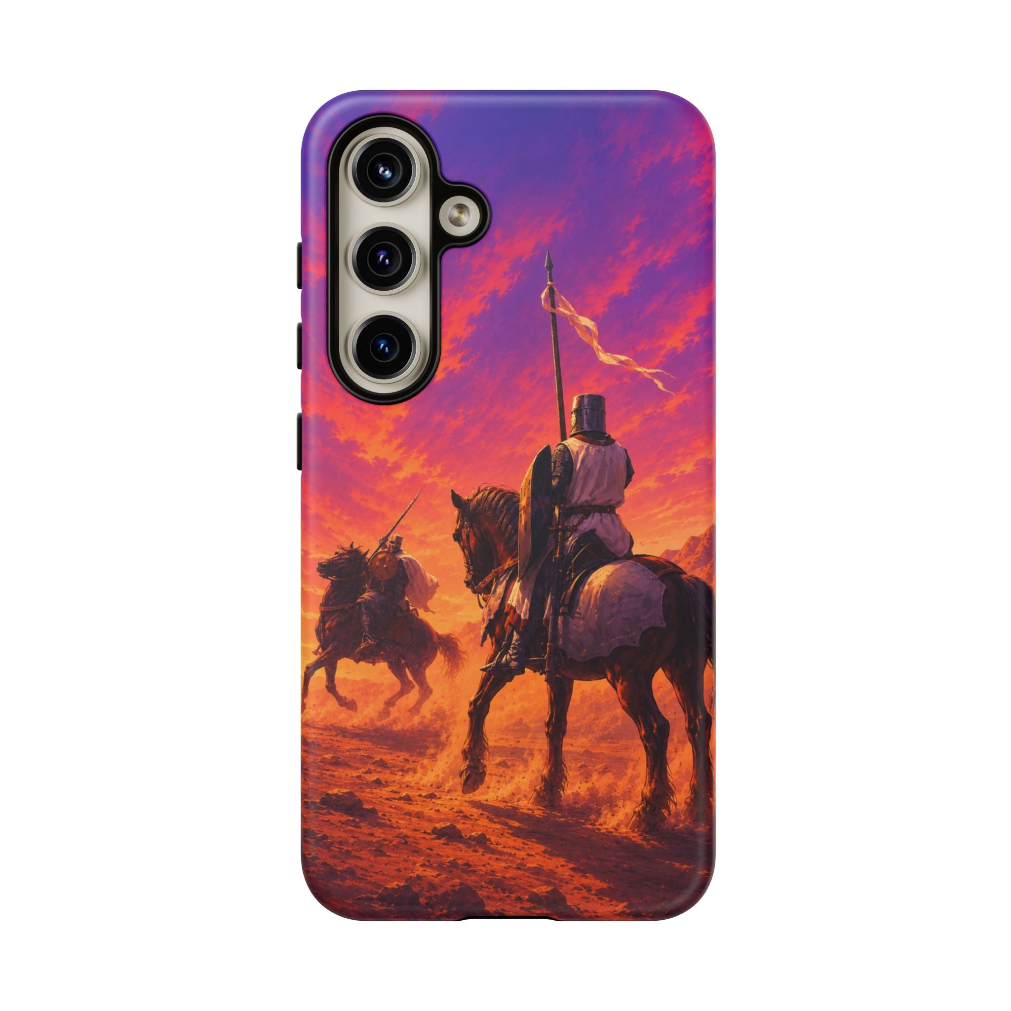 Medieval Knights Sunset Phone Case | Armor Cavalry Phone Case