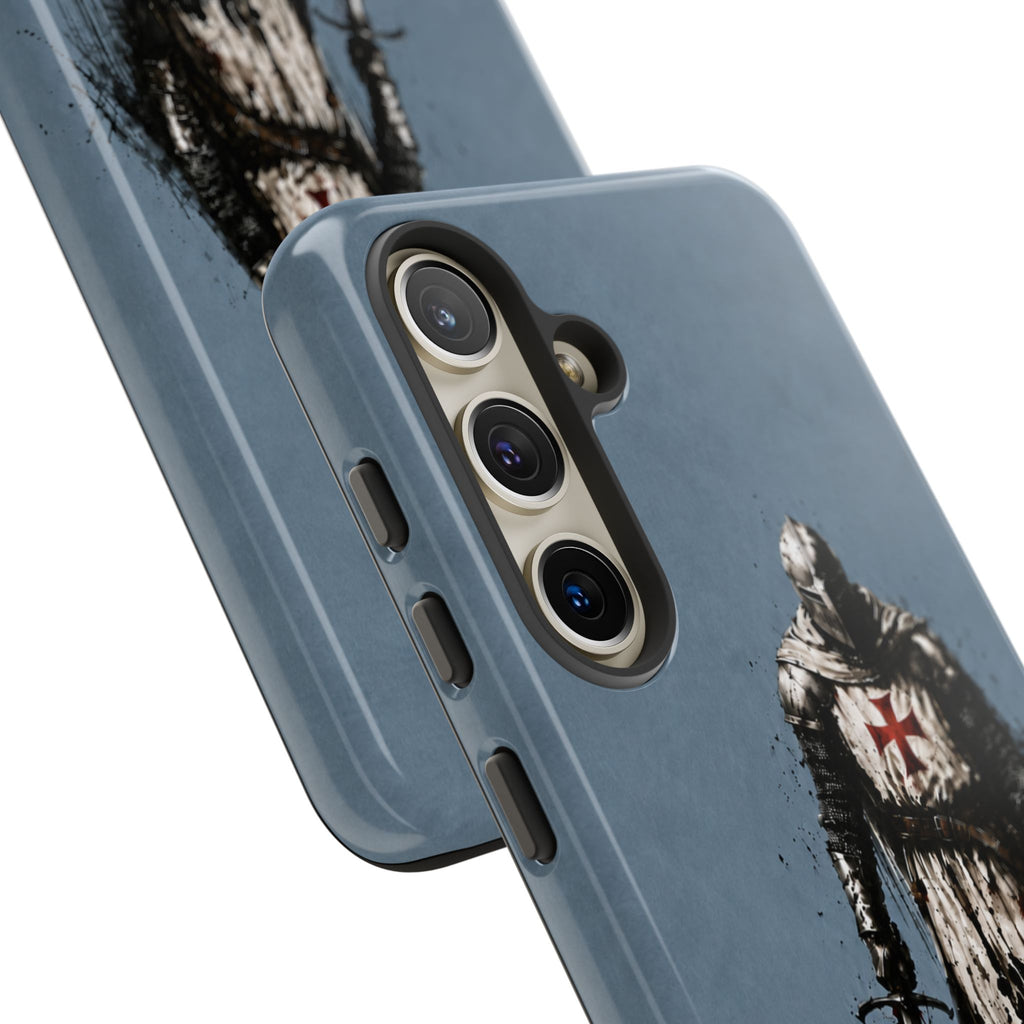 Knight Of The Templar Order Phone Case | Faded Steel Blue