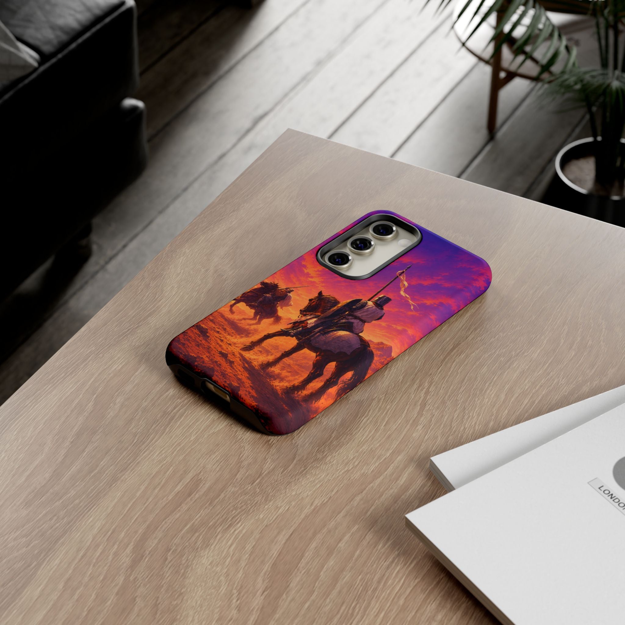 Medieval Knights Sunset Phone Case | Armor Cavalry Phone Case