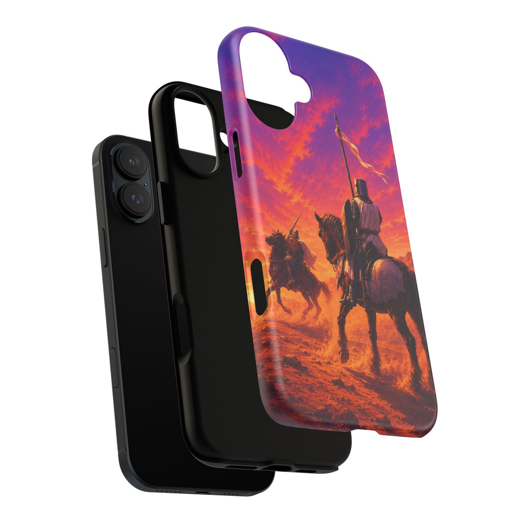 Medieval Knights Sunset Phone Case | Armor Cavalry Phone Case