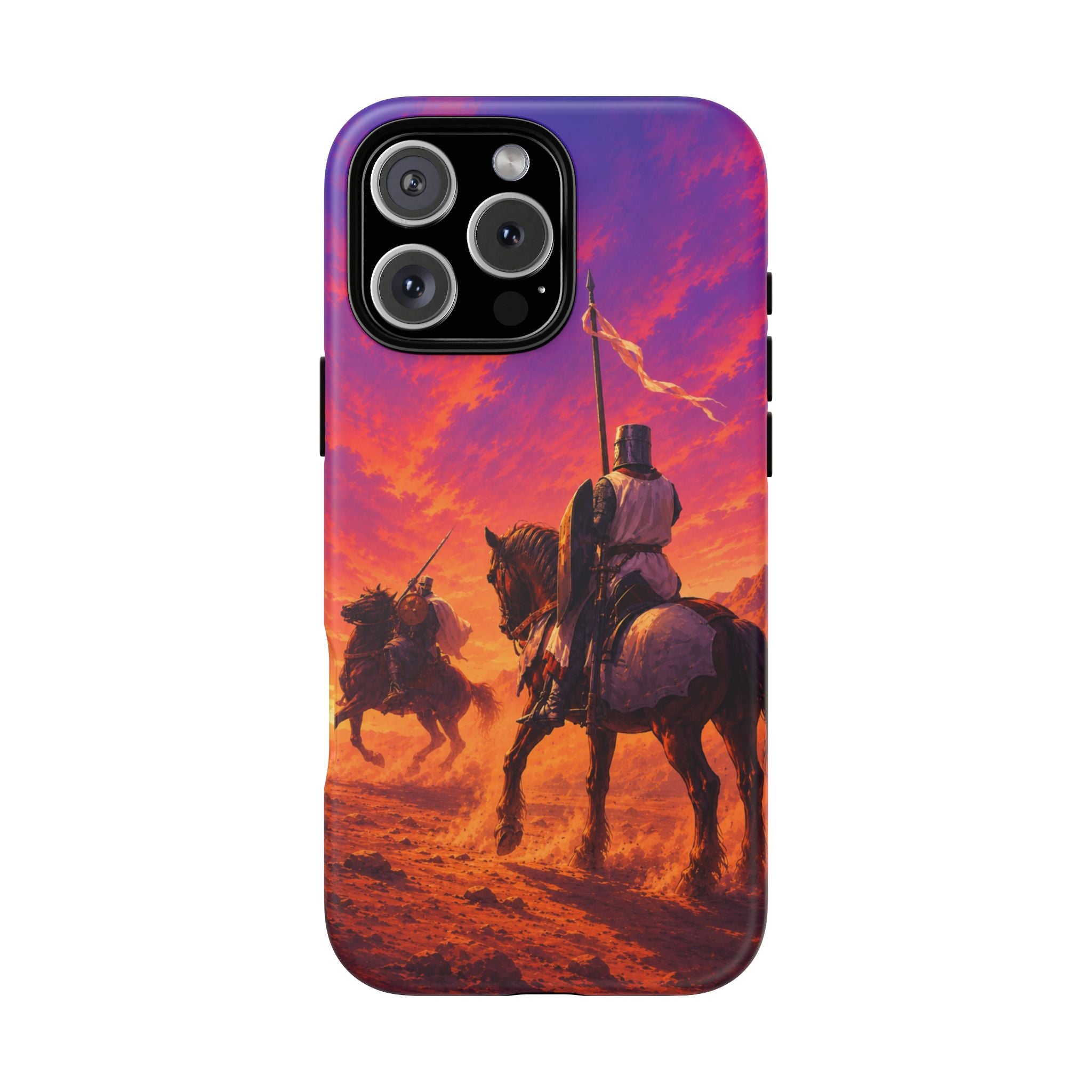 Medieval Knights Sunset Phone Case | Armor Cavalry Phone Case