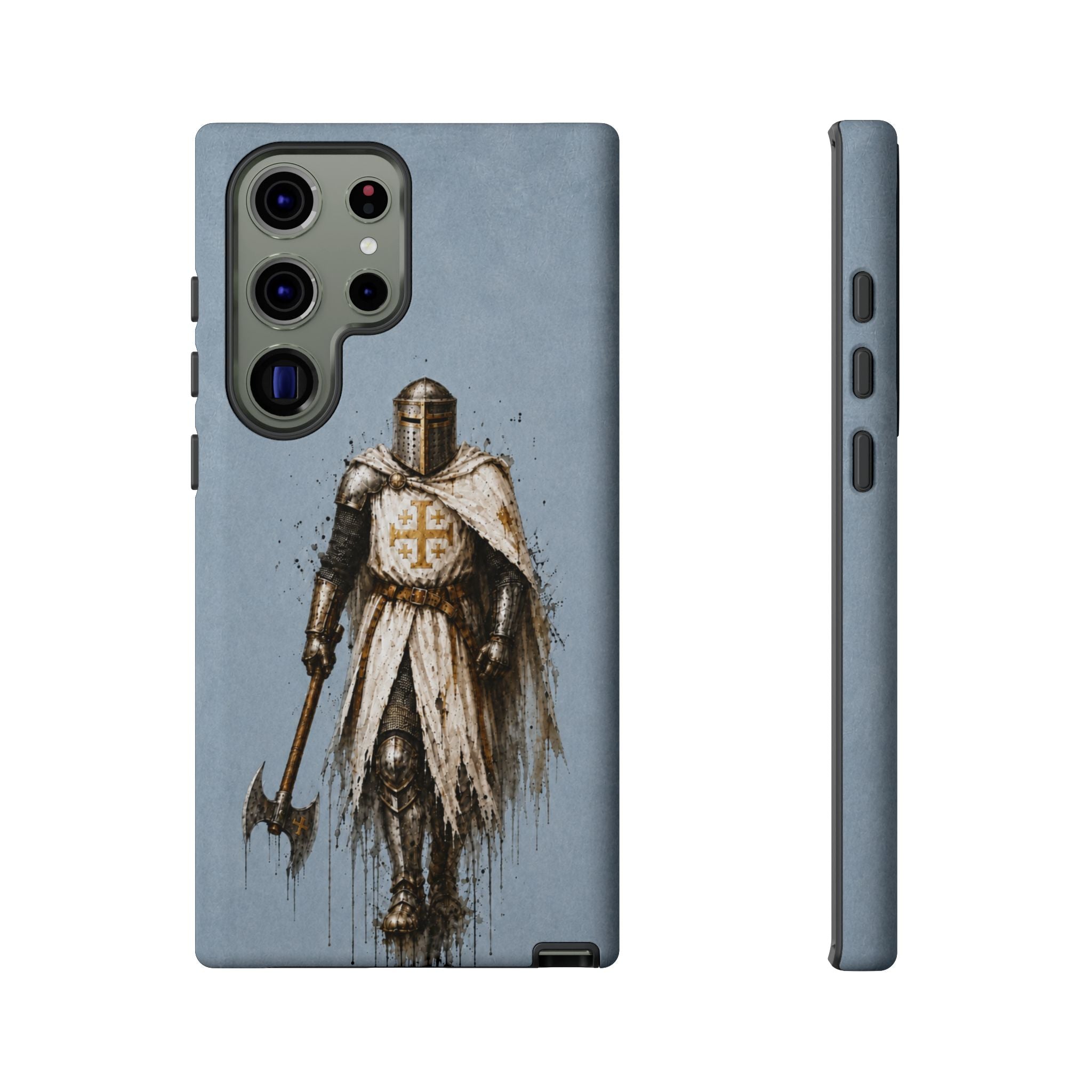 Knight Of The Kingdom Of Jerusalem Phone Case | Faded Steel Blue