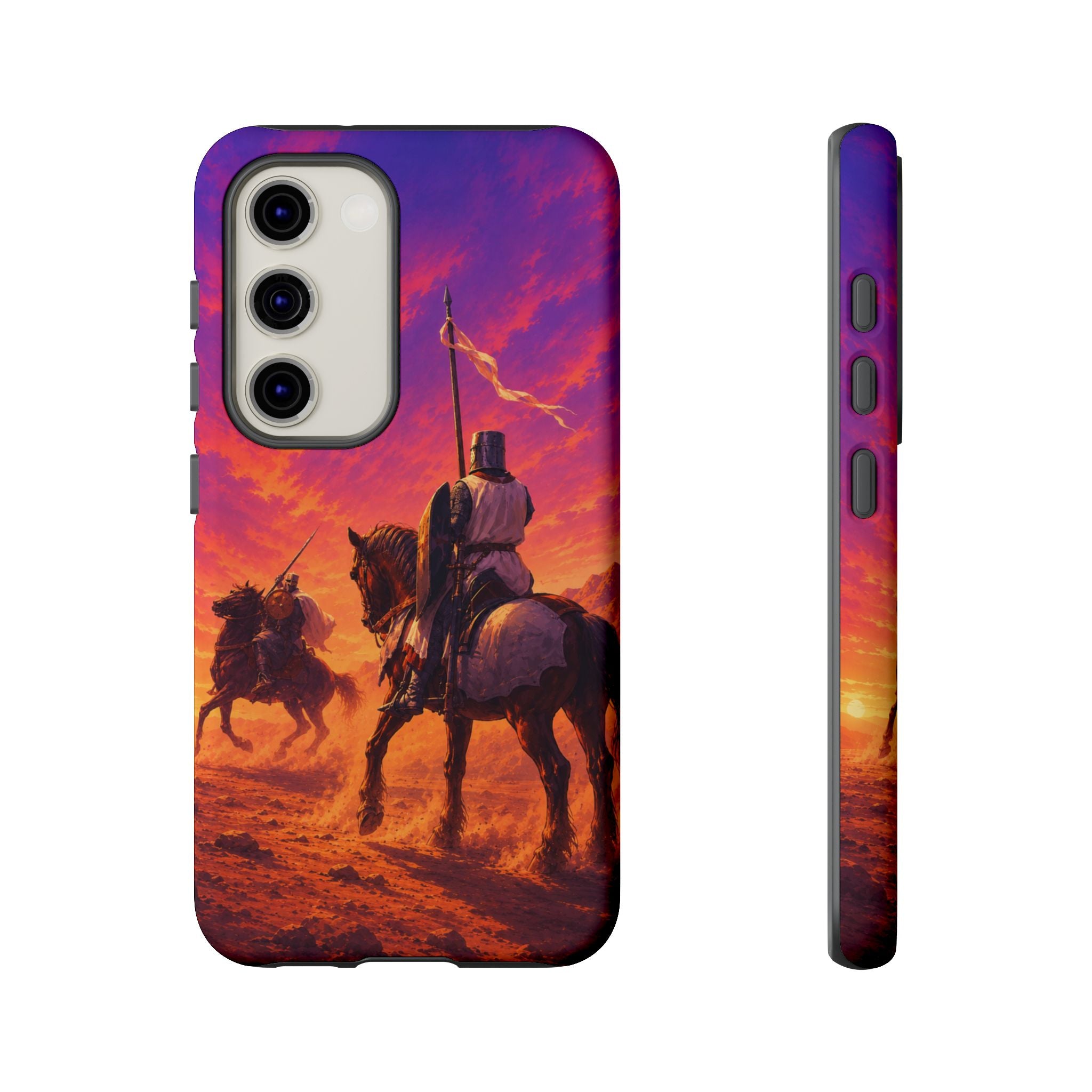 Medieval Knights Sunset Phone Case | Armor Cavalry Phone Case