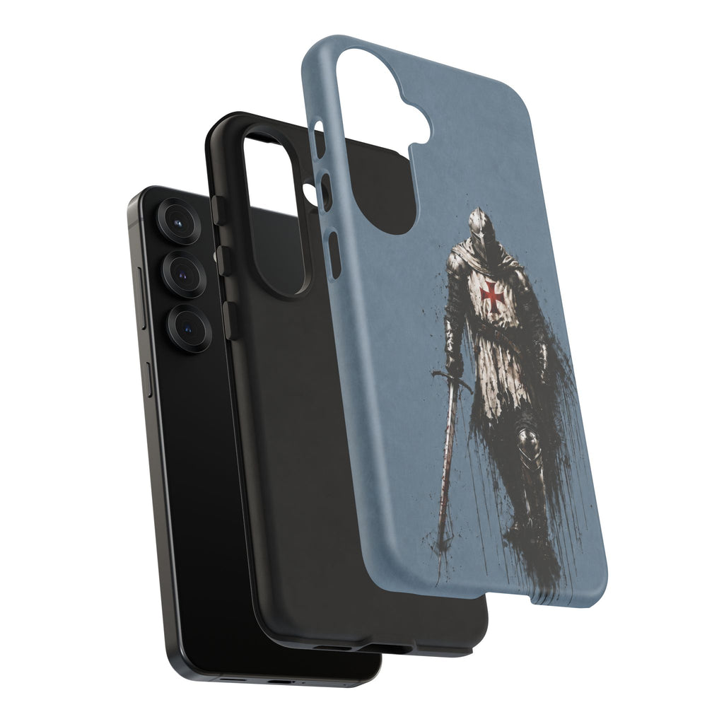 Knight Of The Templar Order Phone Case | Faded Steel Blue