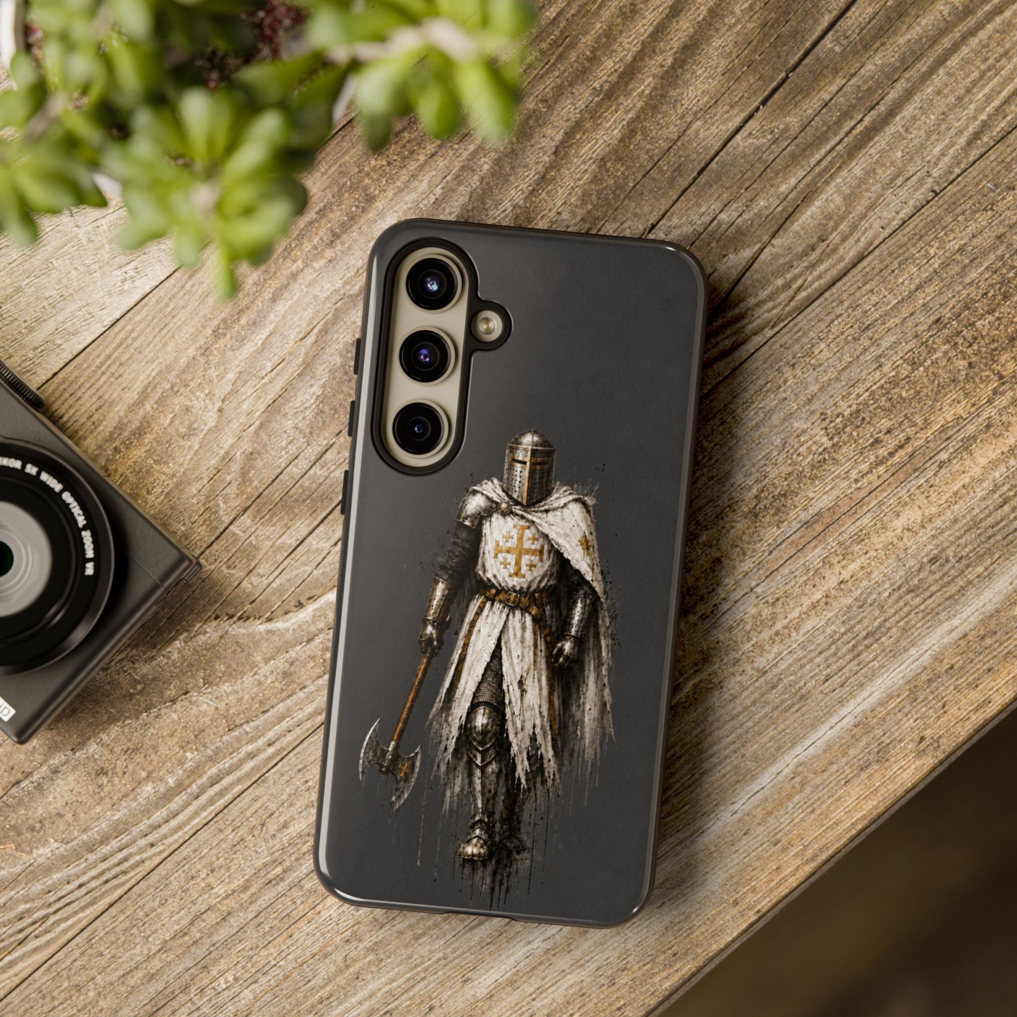 Knight Of The Kingdom Of Jerusalem Phone Case | Charcoal Grey
